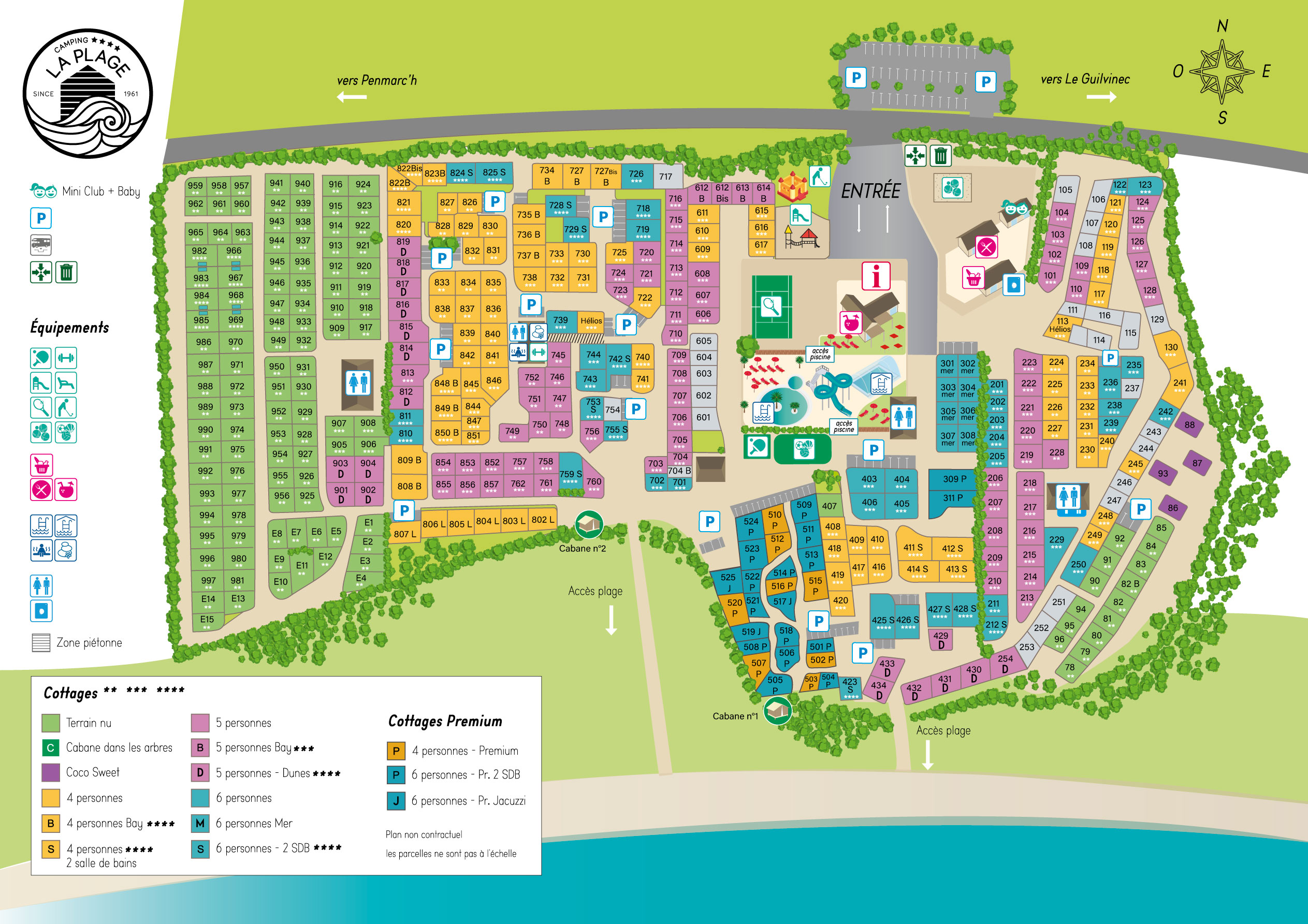 Plattegrond La Plage (Yelloh)