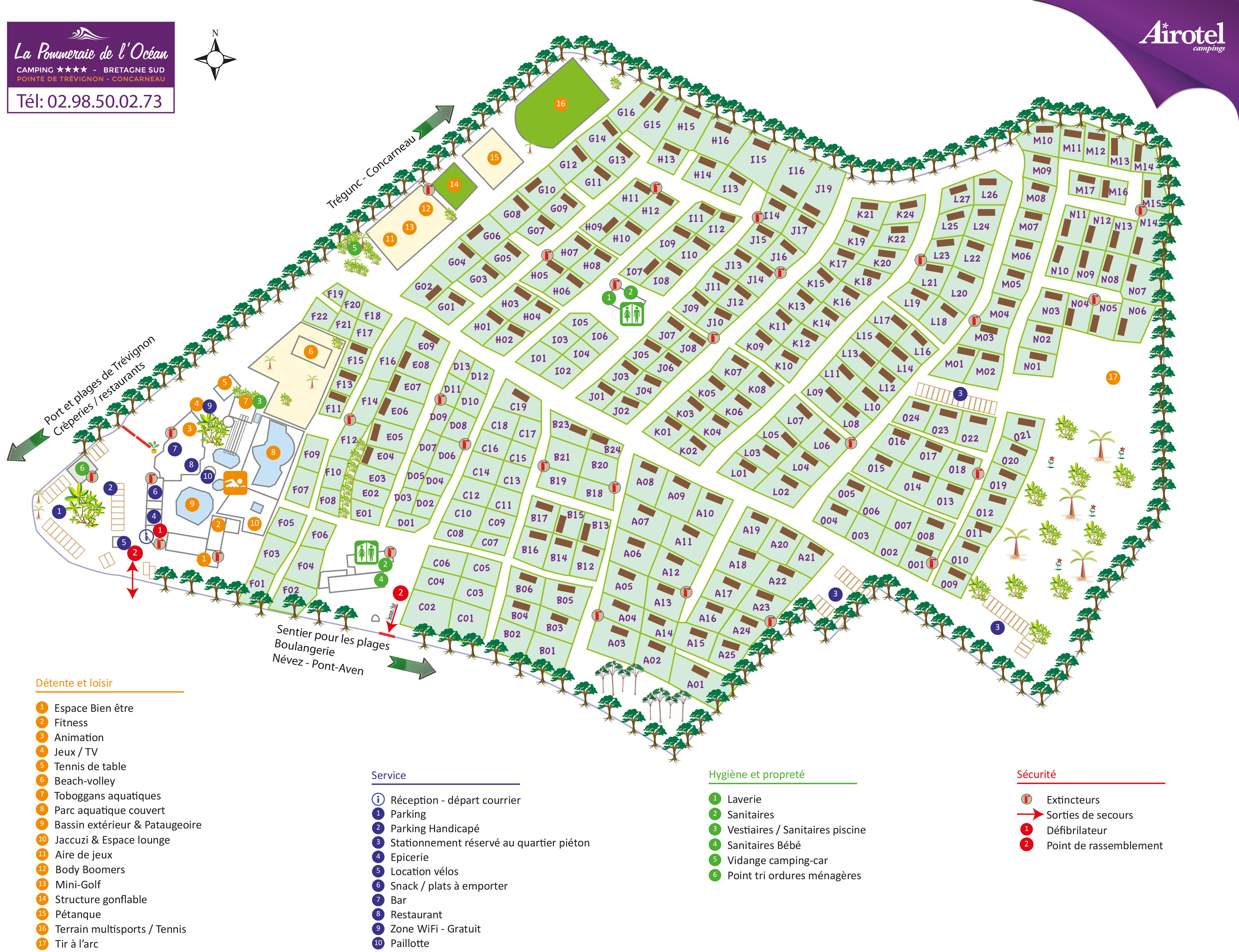 Plattegrond La Pommeraie de l'Océan