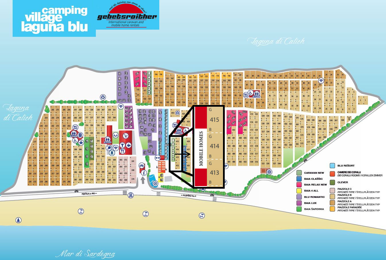 Plattegrond Laguna Blu