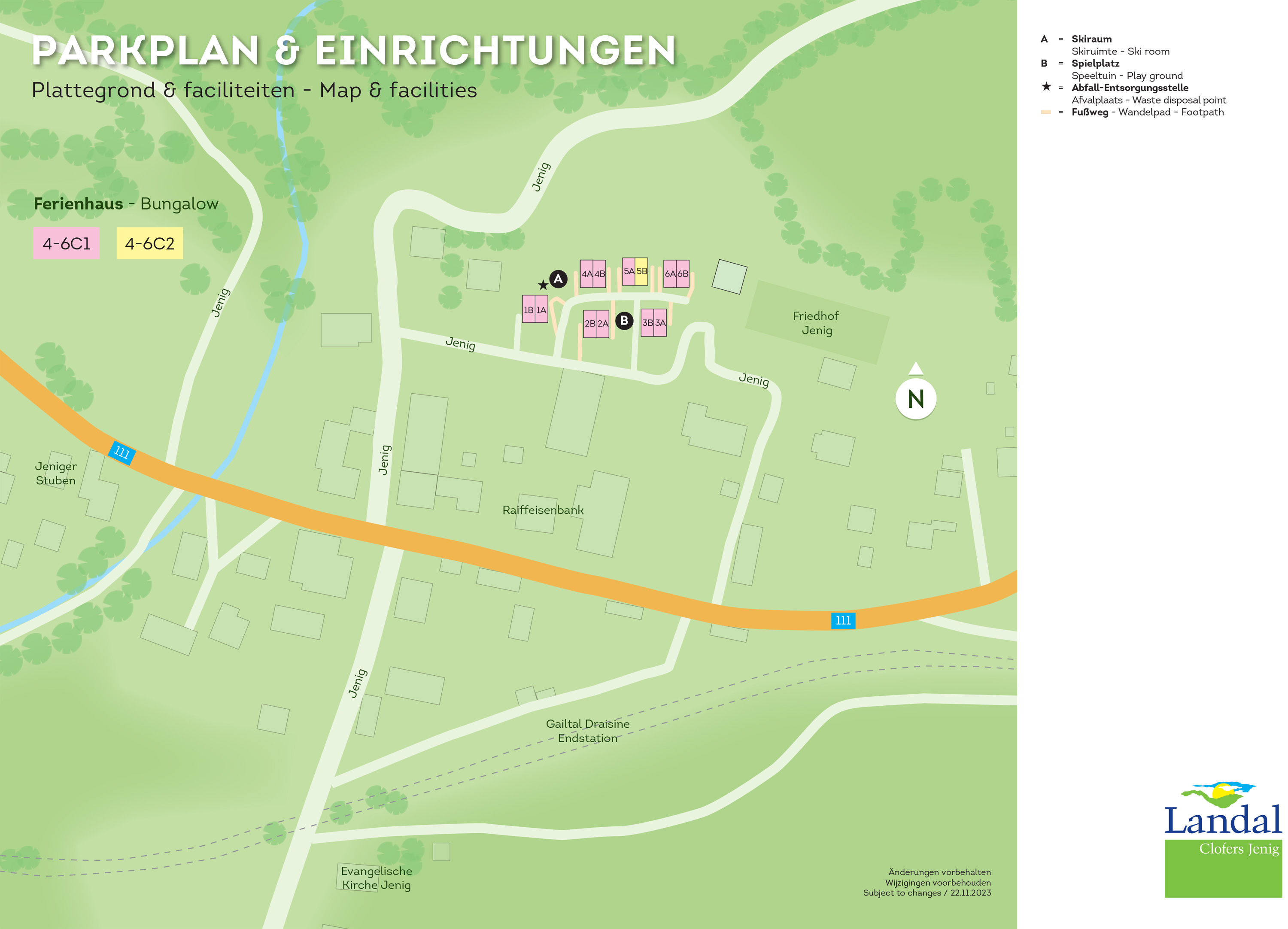 Plattegrond Landal Clofers Jenig