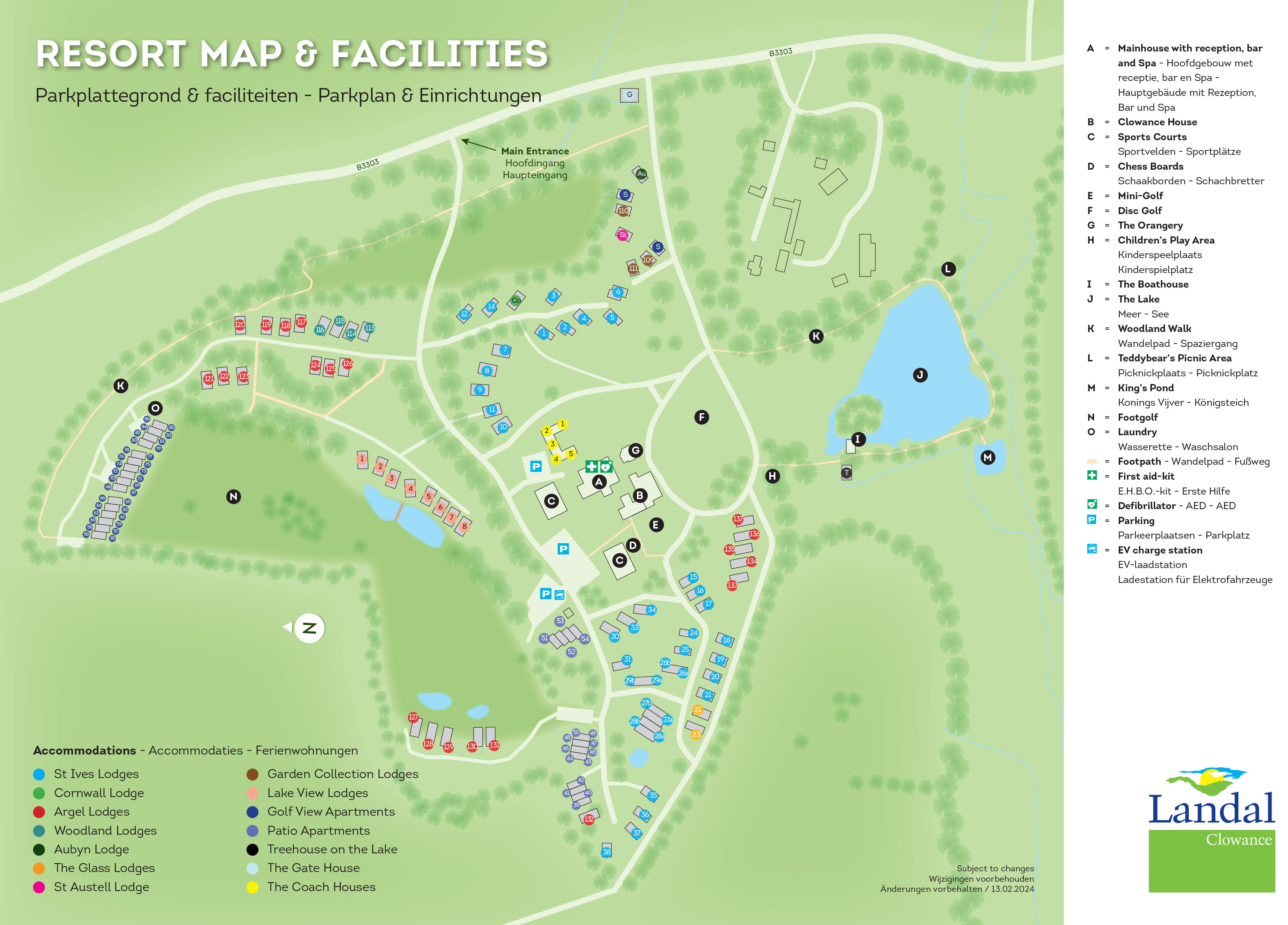 Plattegrond Landal Clowance