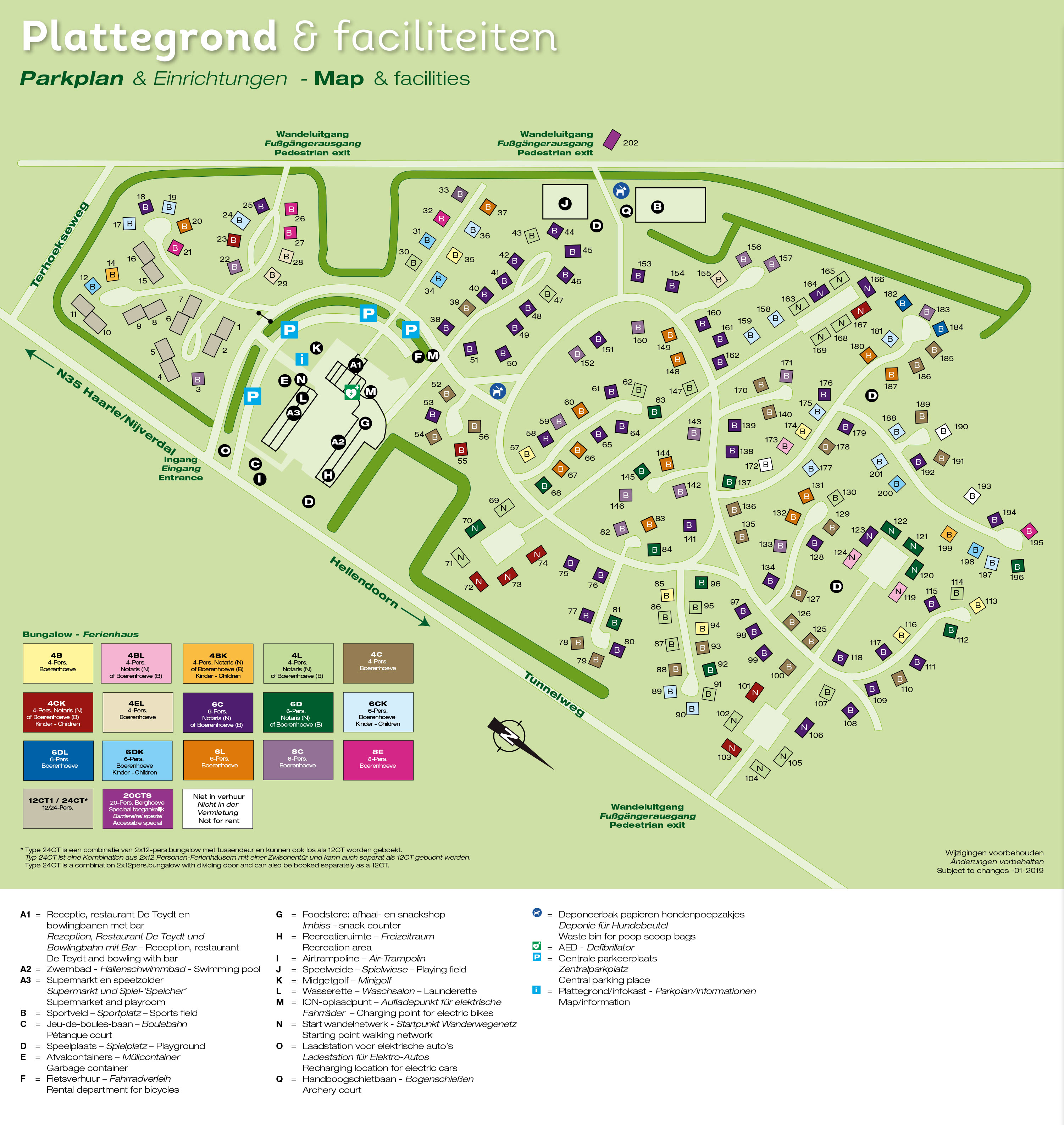 Plattegrond Landal De Hellendoornse Berg