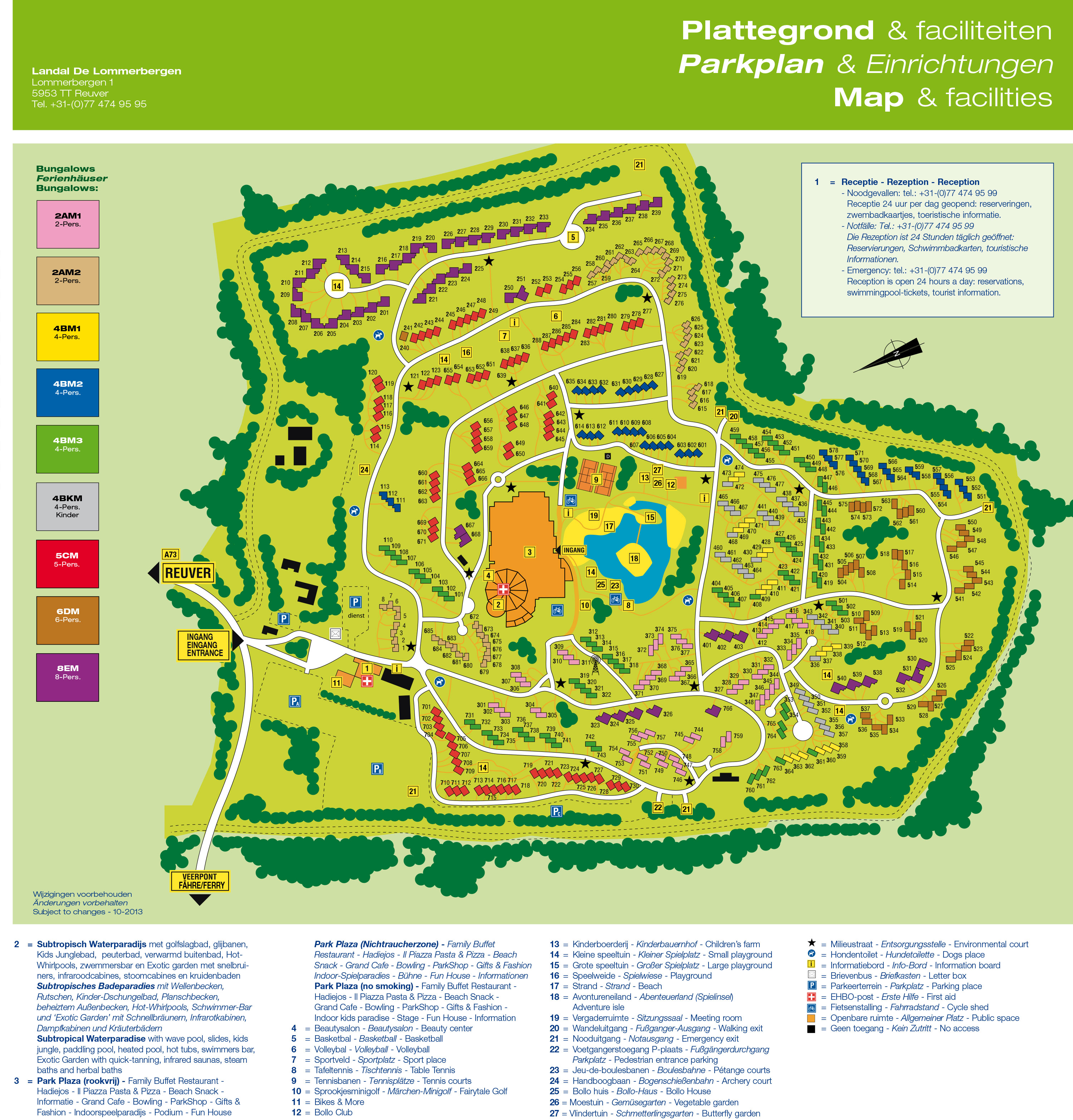 Plattegrond Landal De Lommerbergen