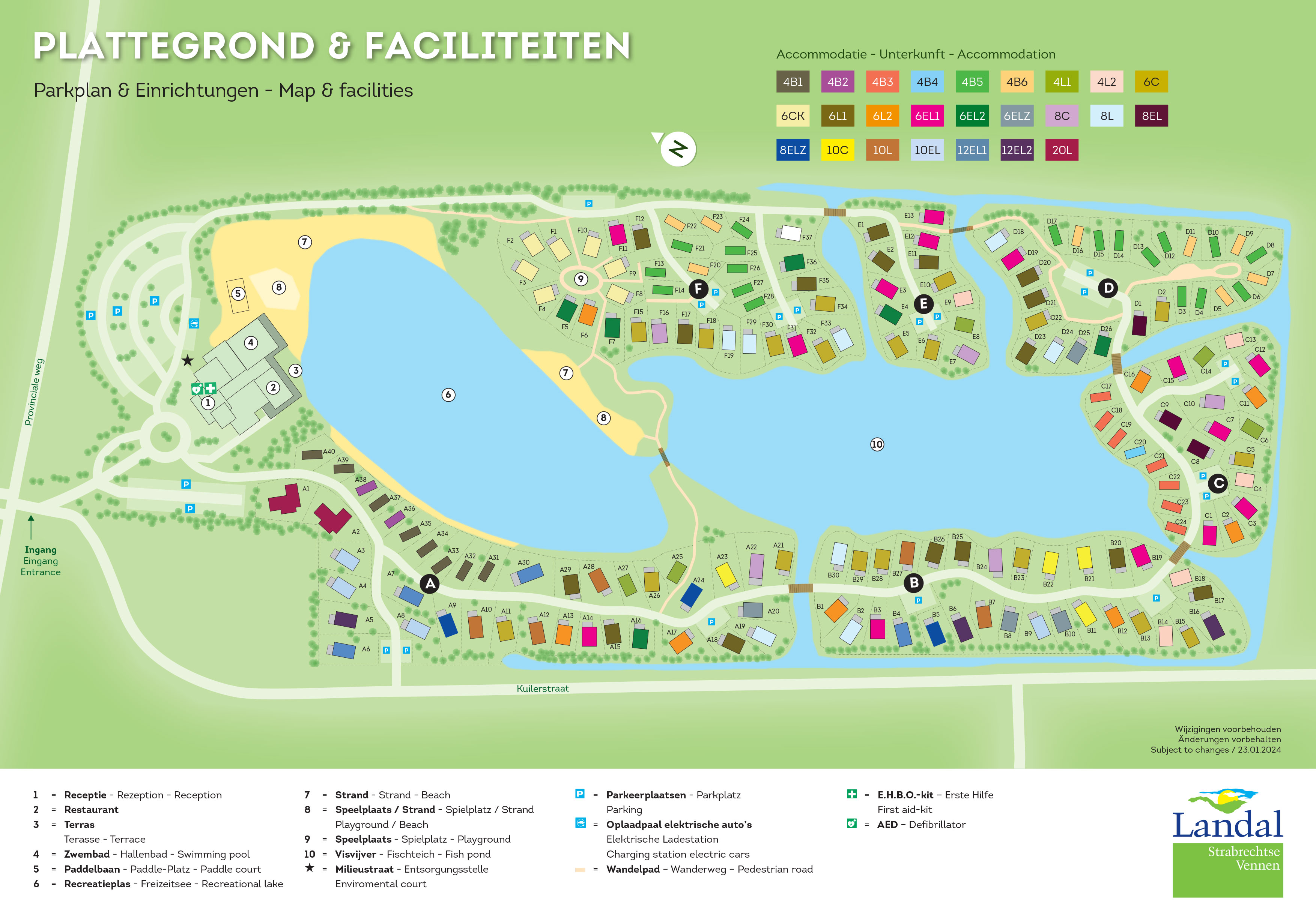 Plattegrond Landal De Strabrechtse Vennen