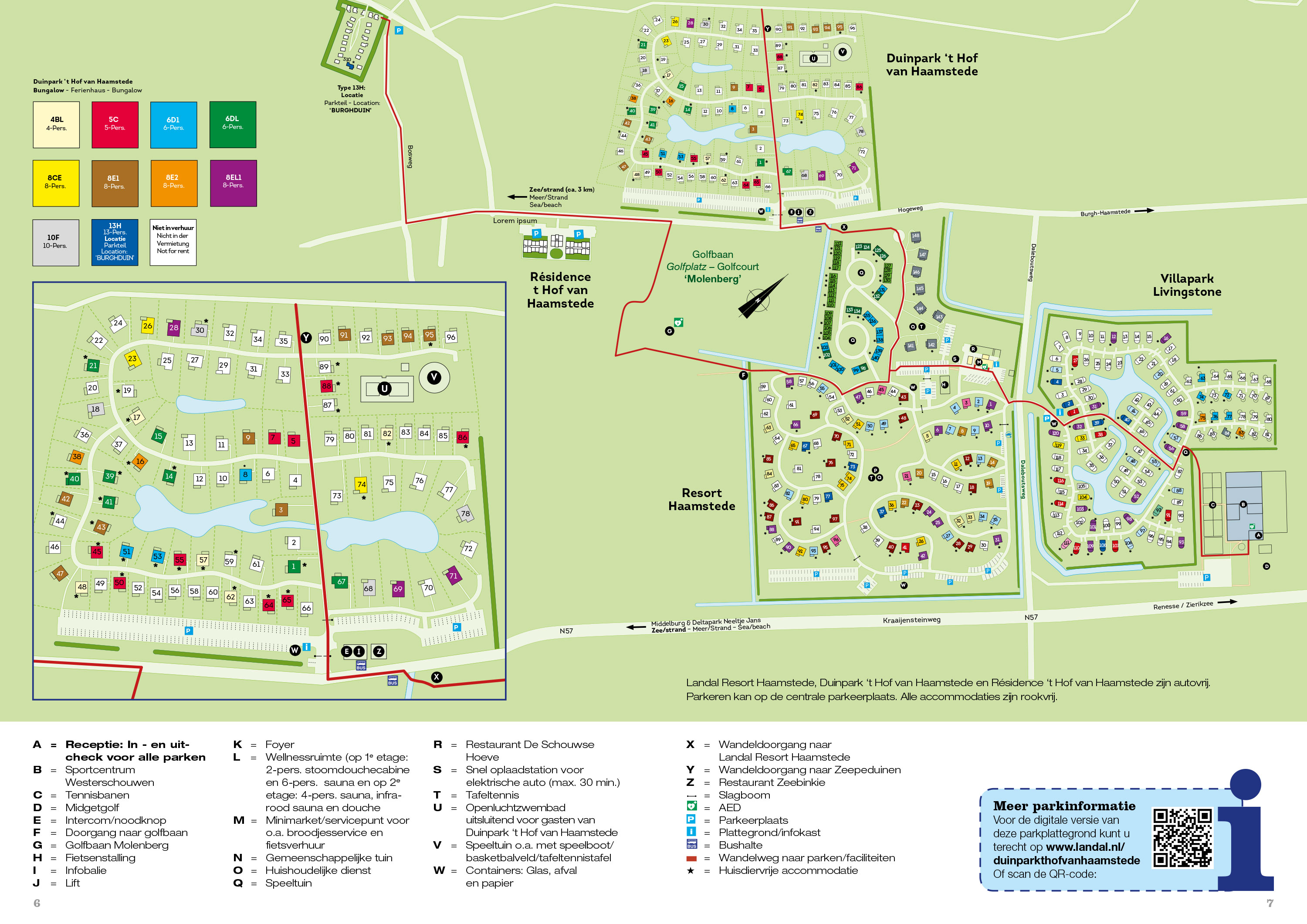 Plattegrond Landal Duinpark 't Hof van Haamstede