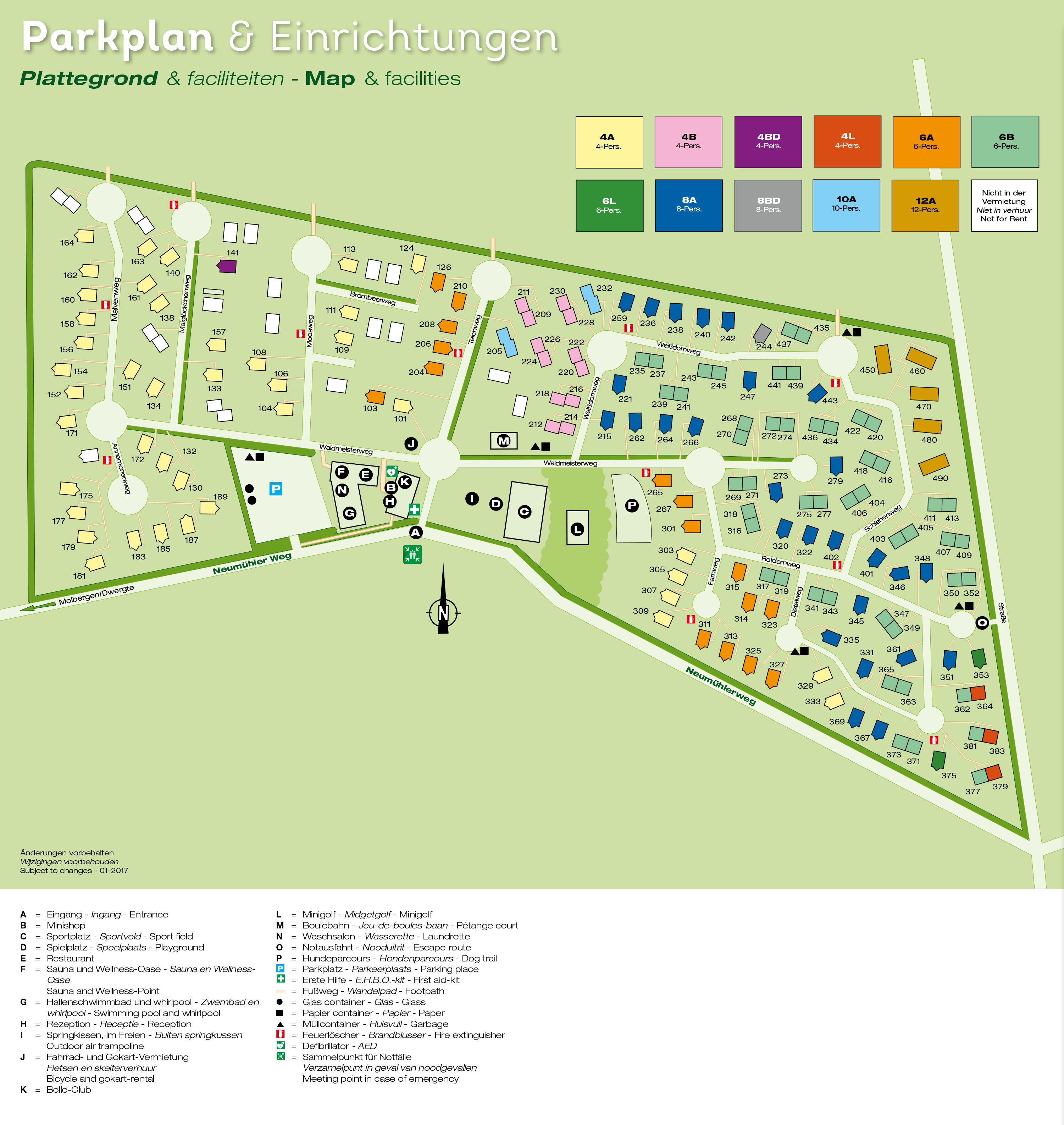 Plattegrond Landal Dwergter Sand