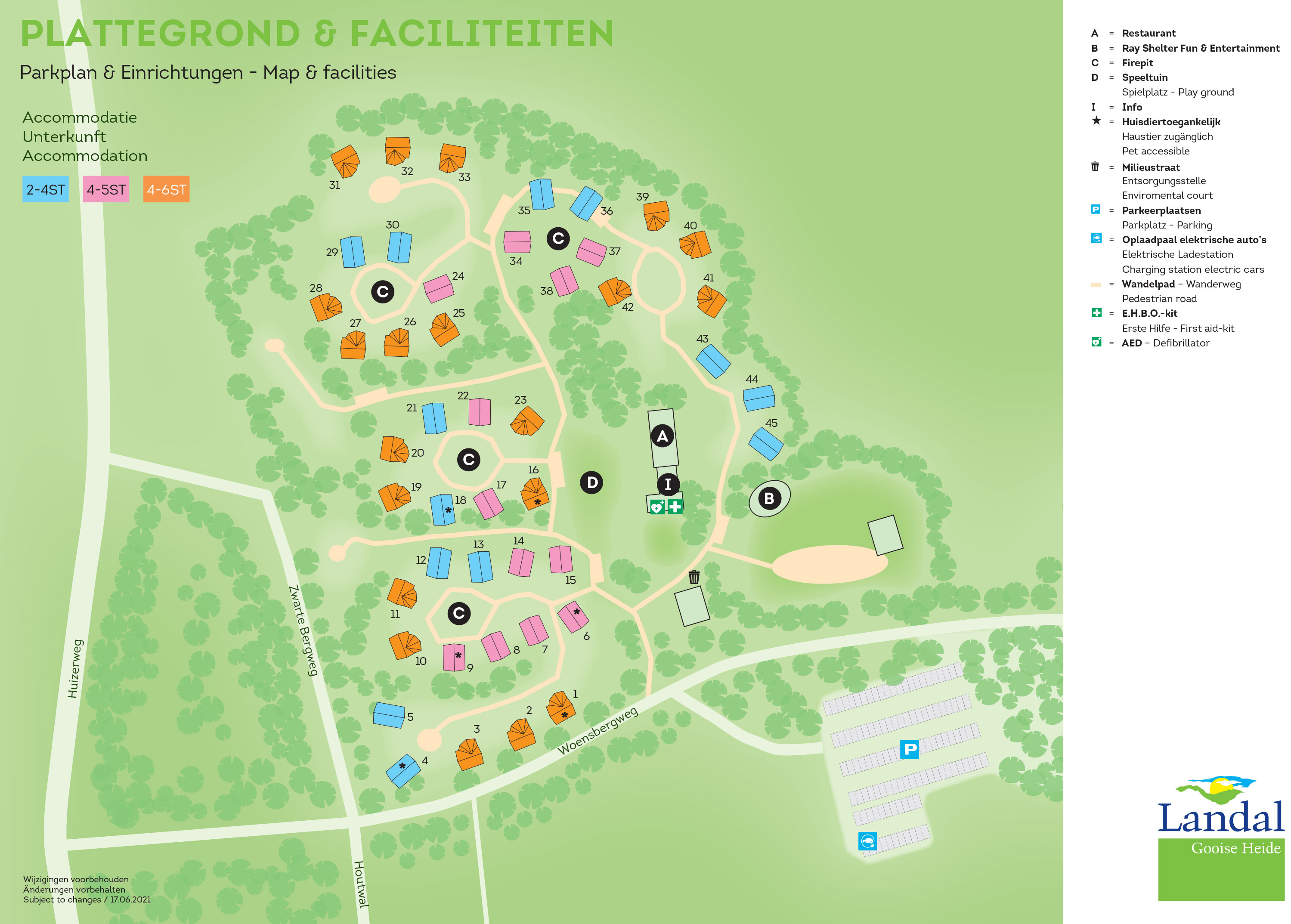 Plattegrond Landal Gooise Heide