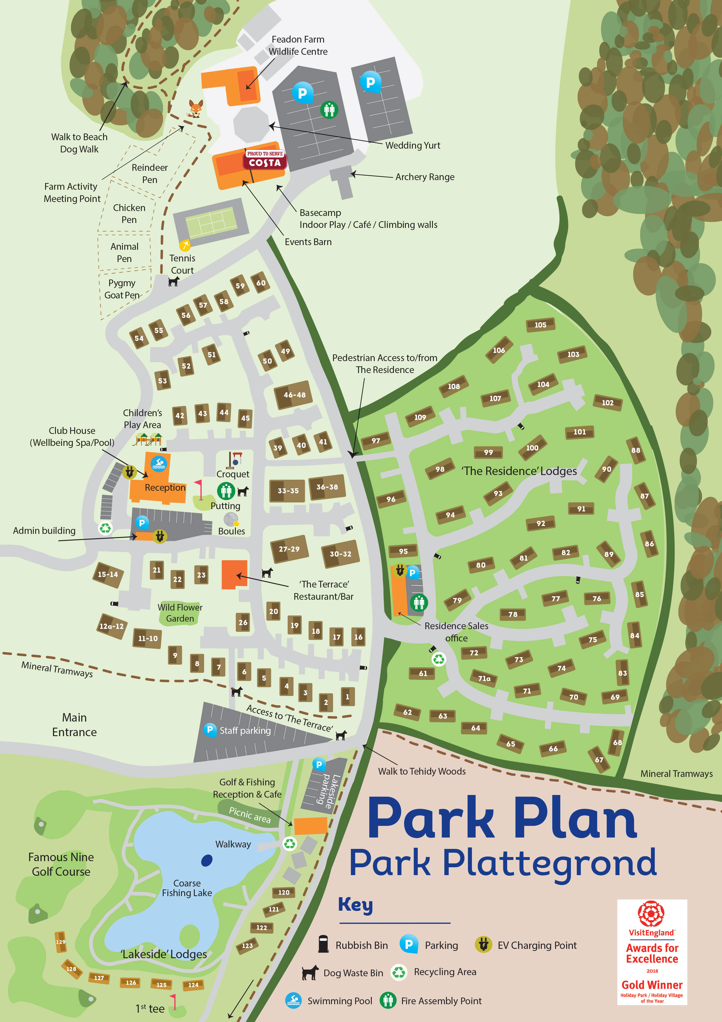 Plattegrond Landal Gwel an Mor