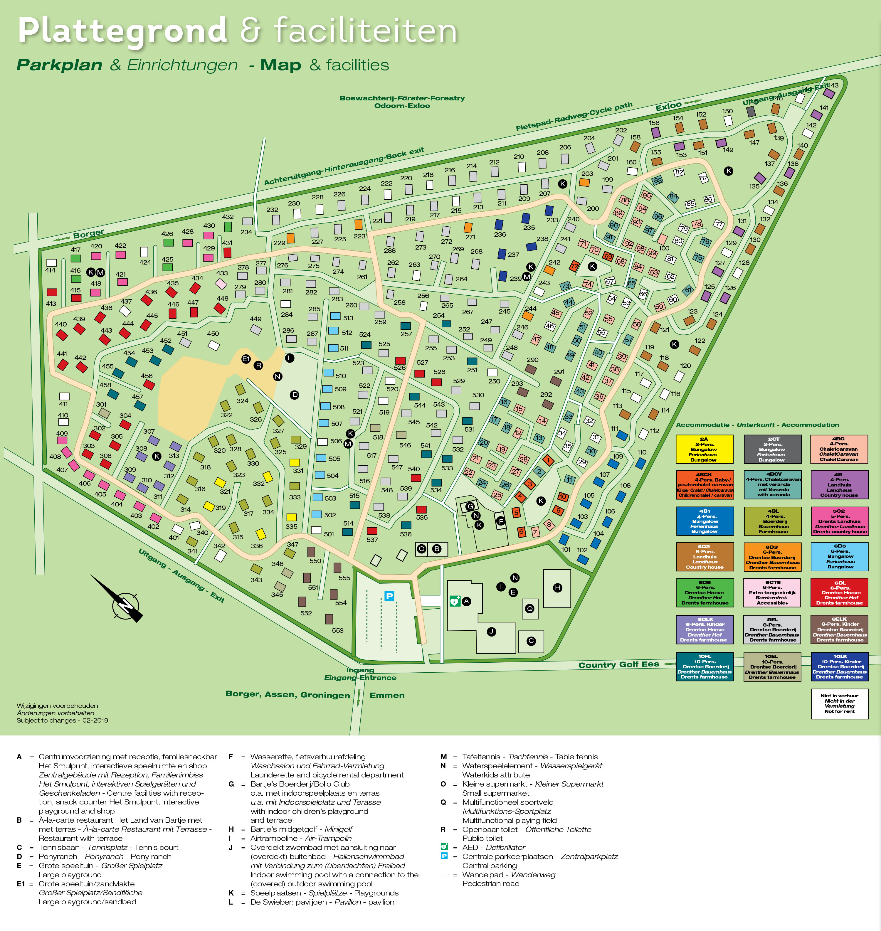 Plattegrond Landal Het Land van Bartje