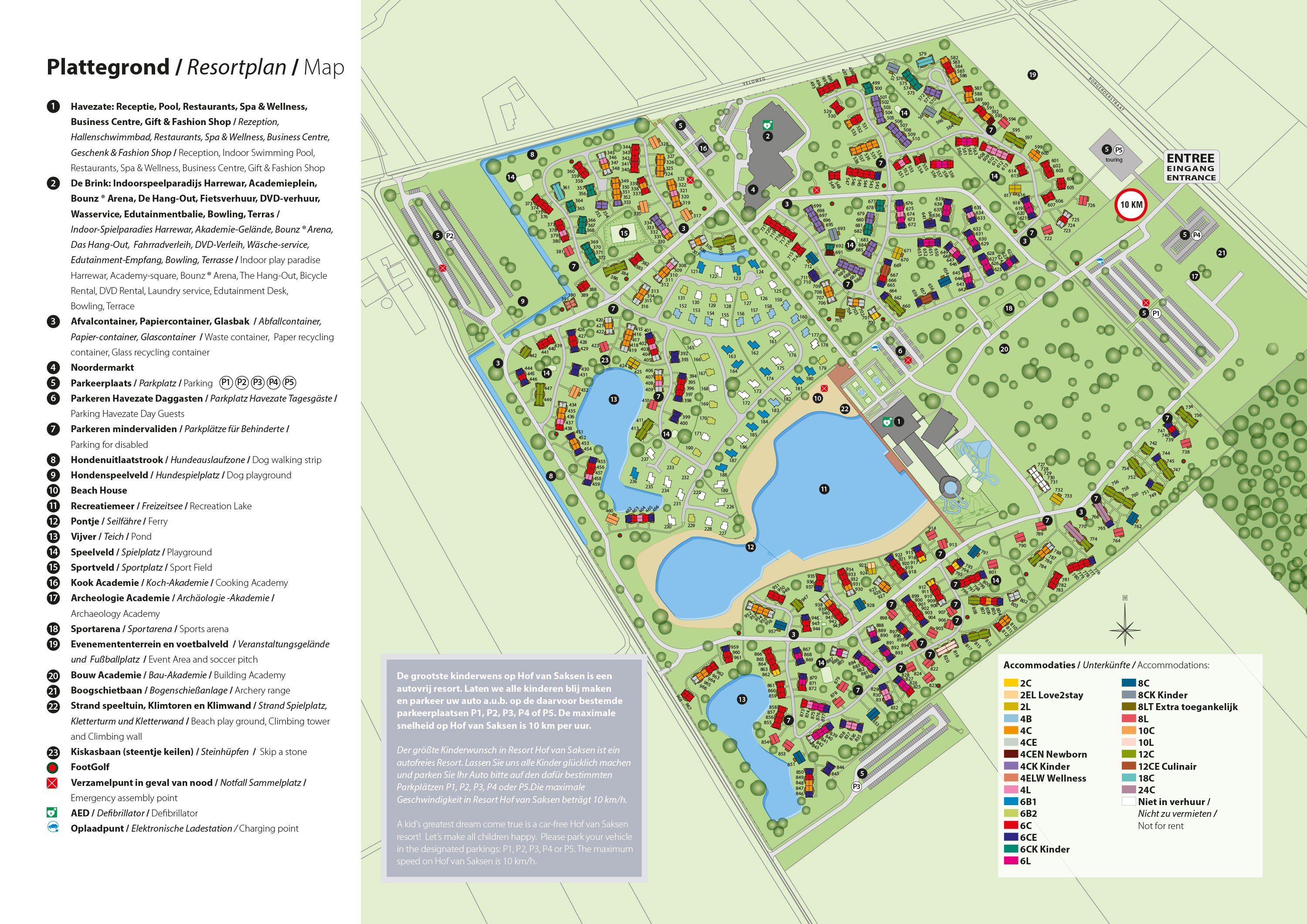 Plattegrond Landal Hof van Saksen