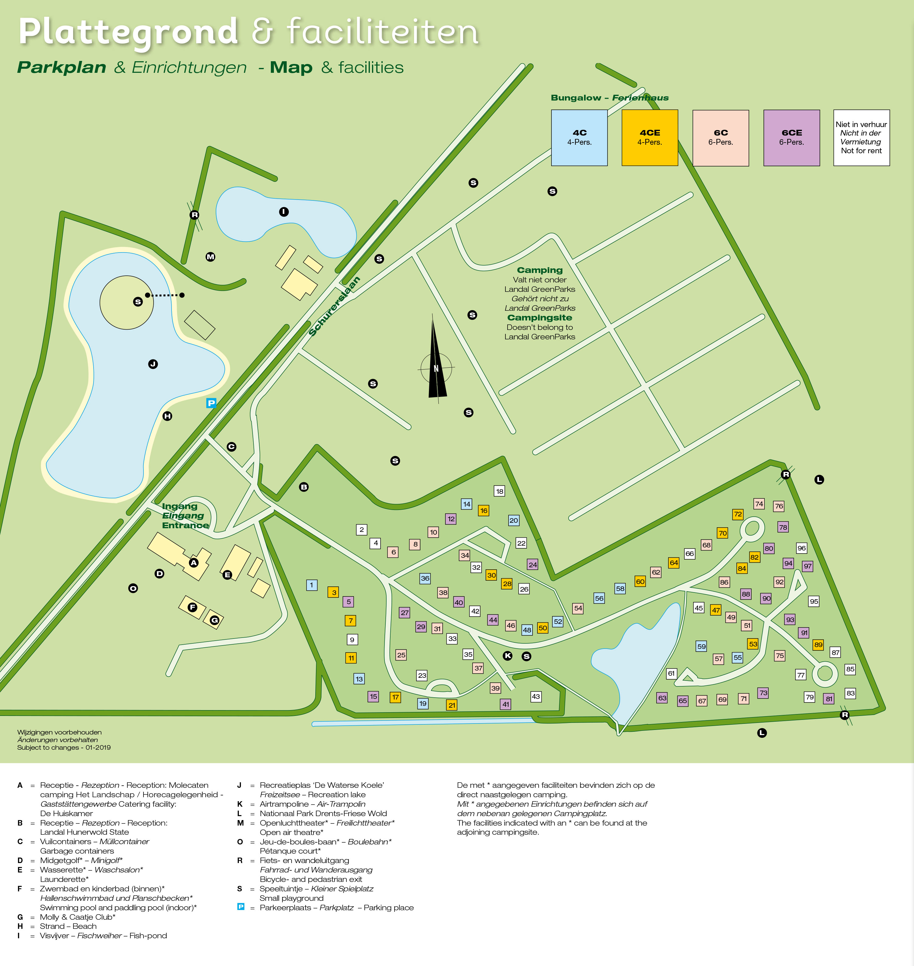 Plattegrond Landal Hunerwold State