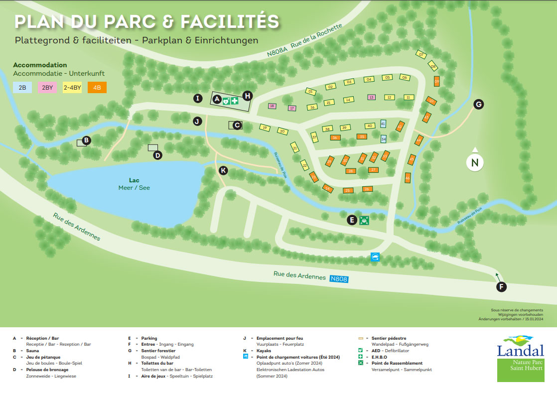 Plattegrond Landal Nature Parc Saint Hubert