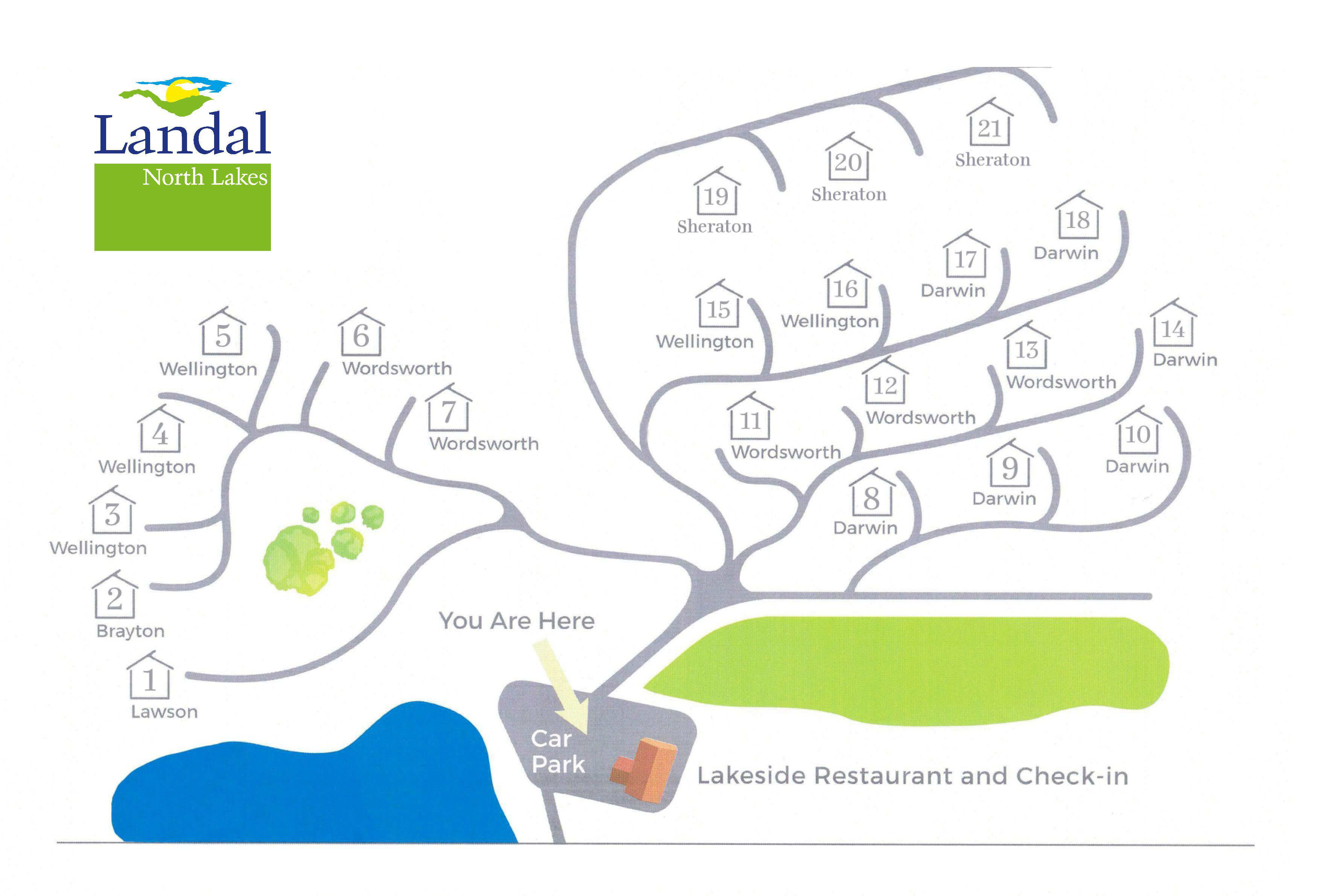 Plattegrond Landal North Lakes