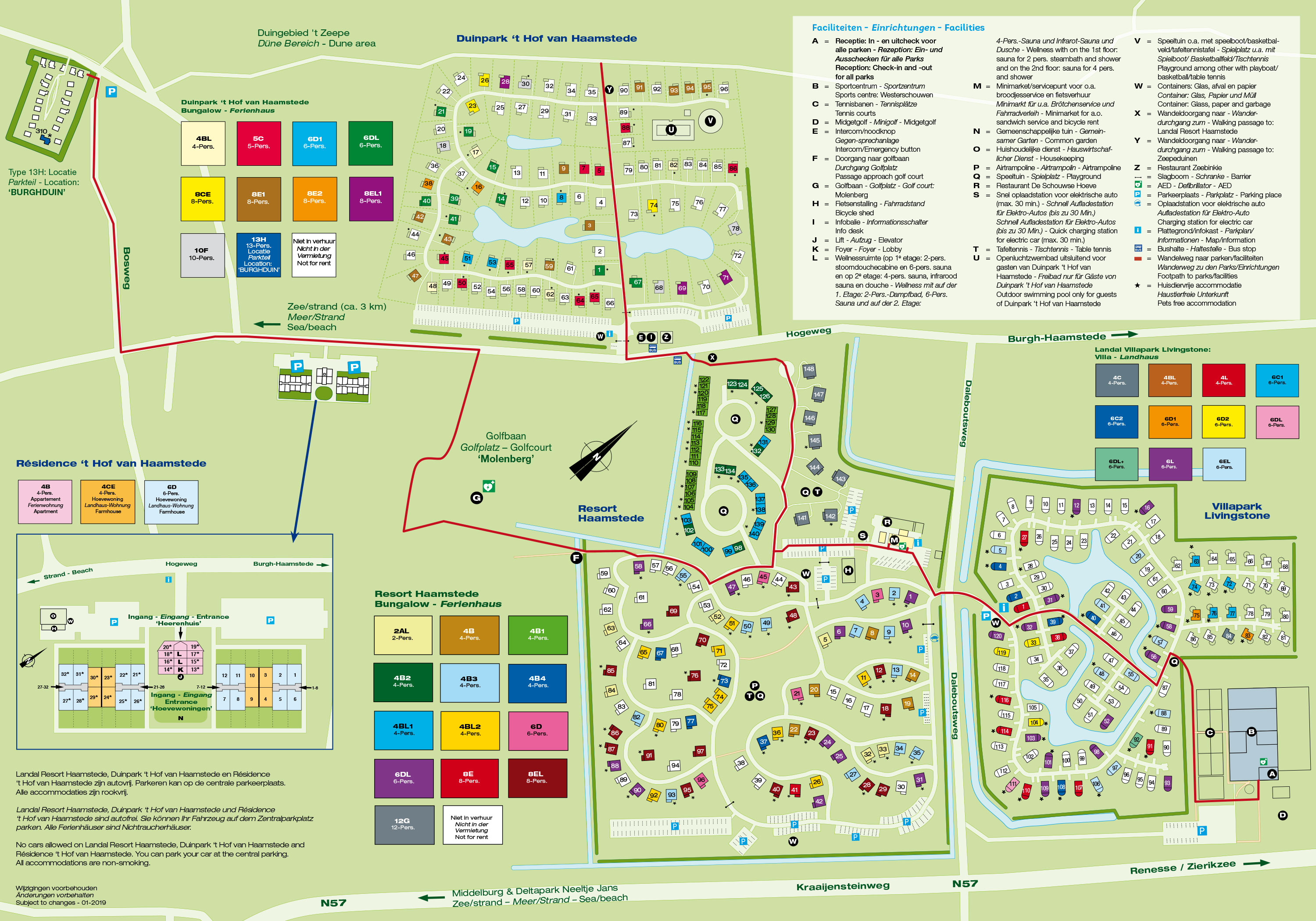 Plattegrond Landal Residence 't Hof van Haamstede