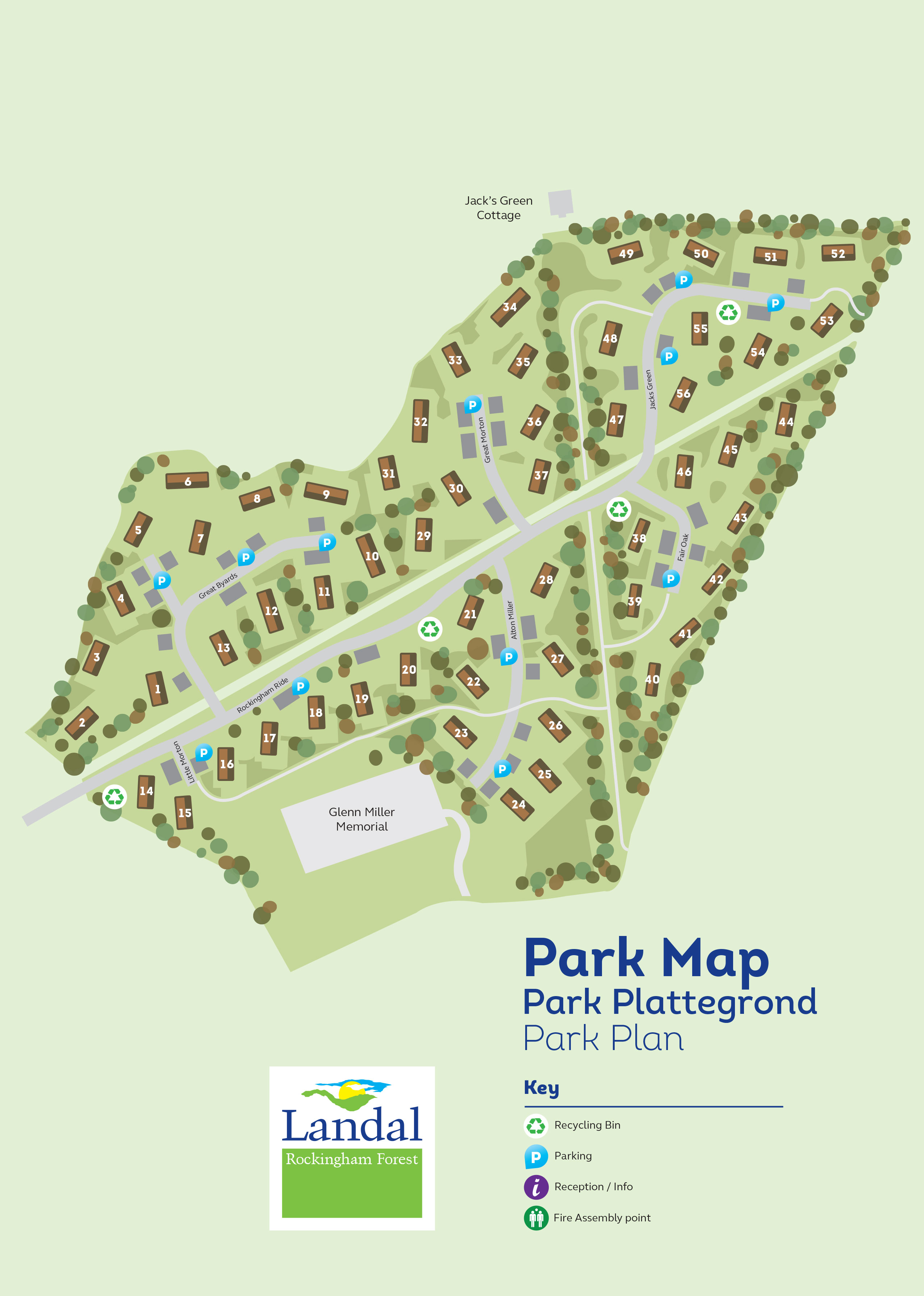Plattegrond Landal Rockingham Forest