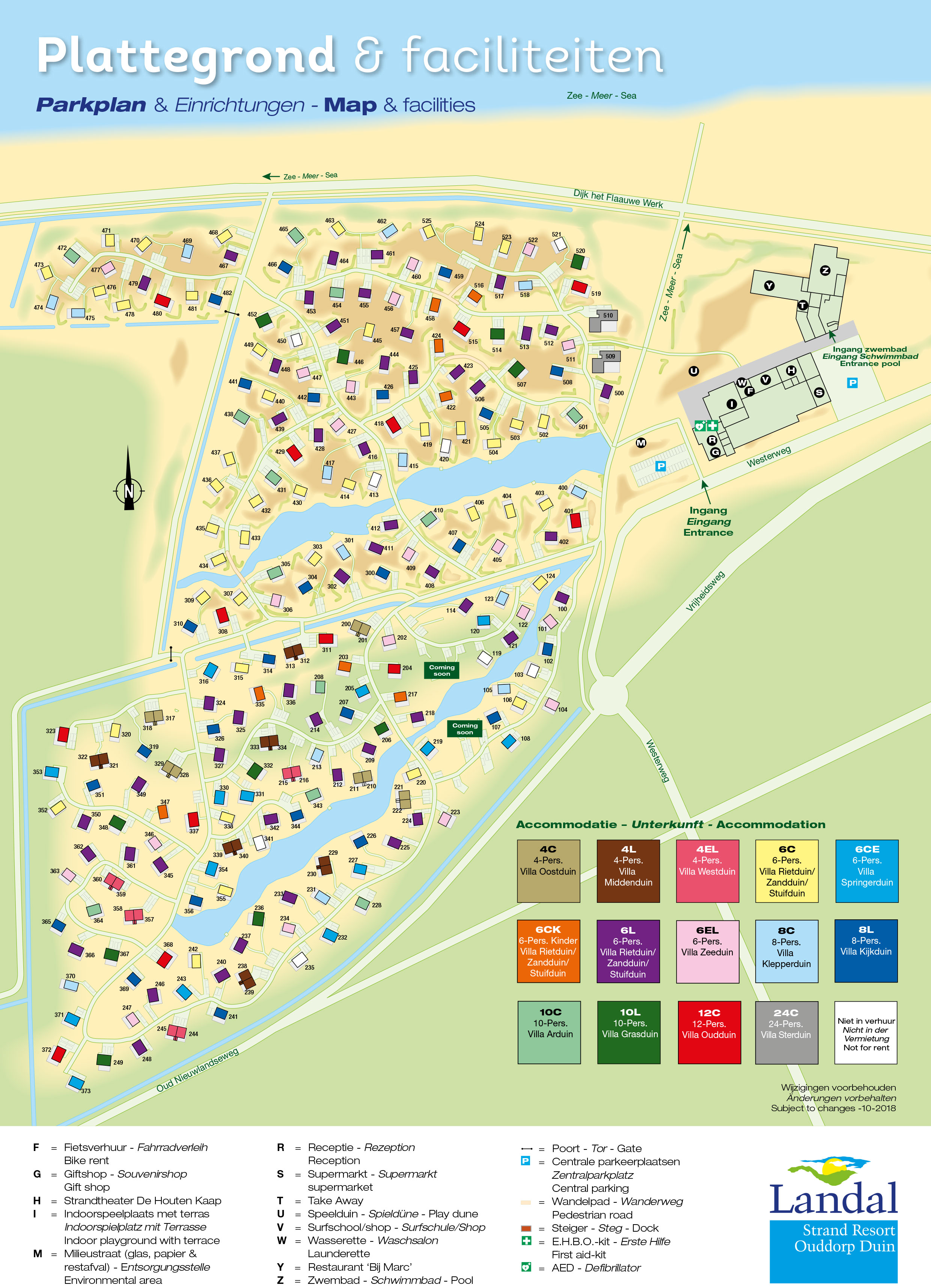 Plattegrond Landal Strand Resort Ouddorp Duin