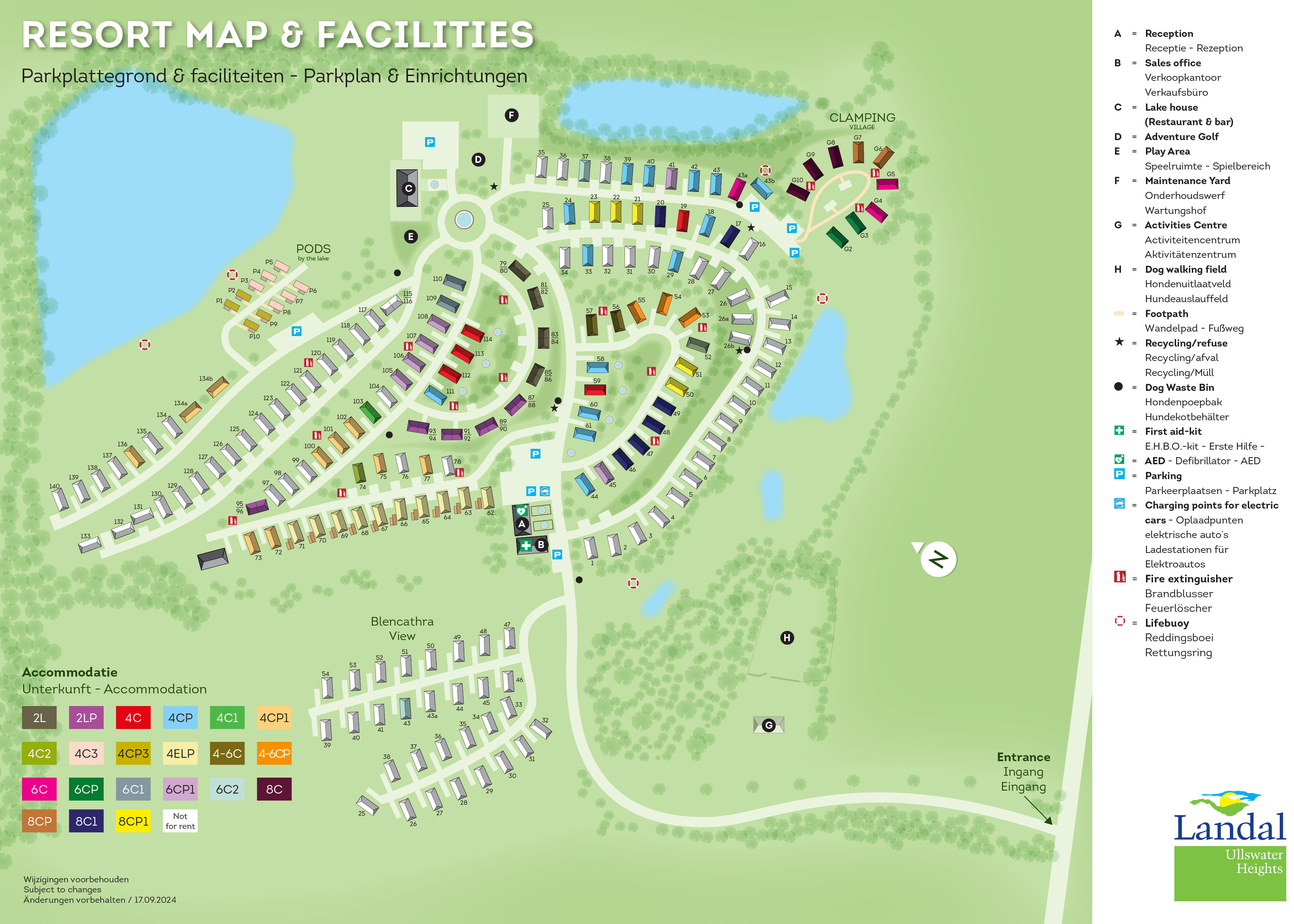 Plattegrond Landal Ullswater Heights