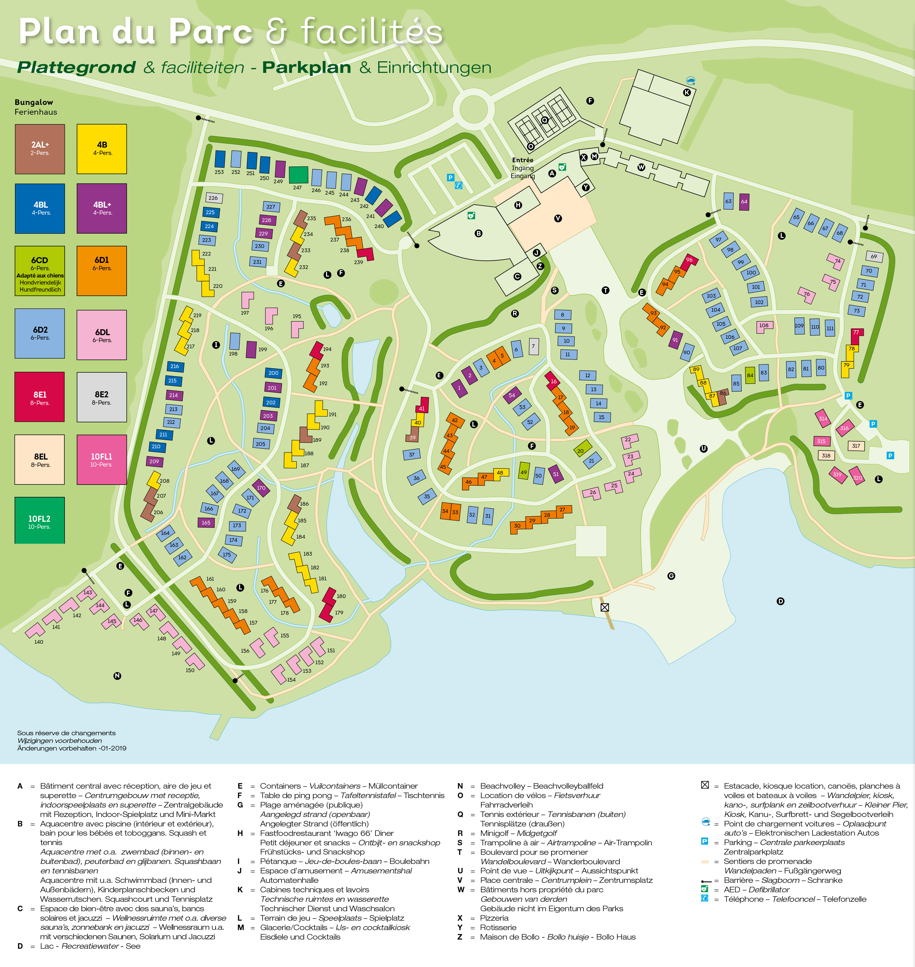 Plattegrond Landal Village l'Eau d'Heure