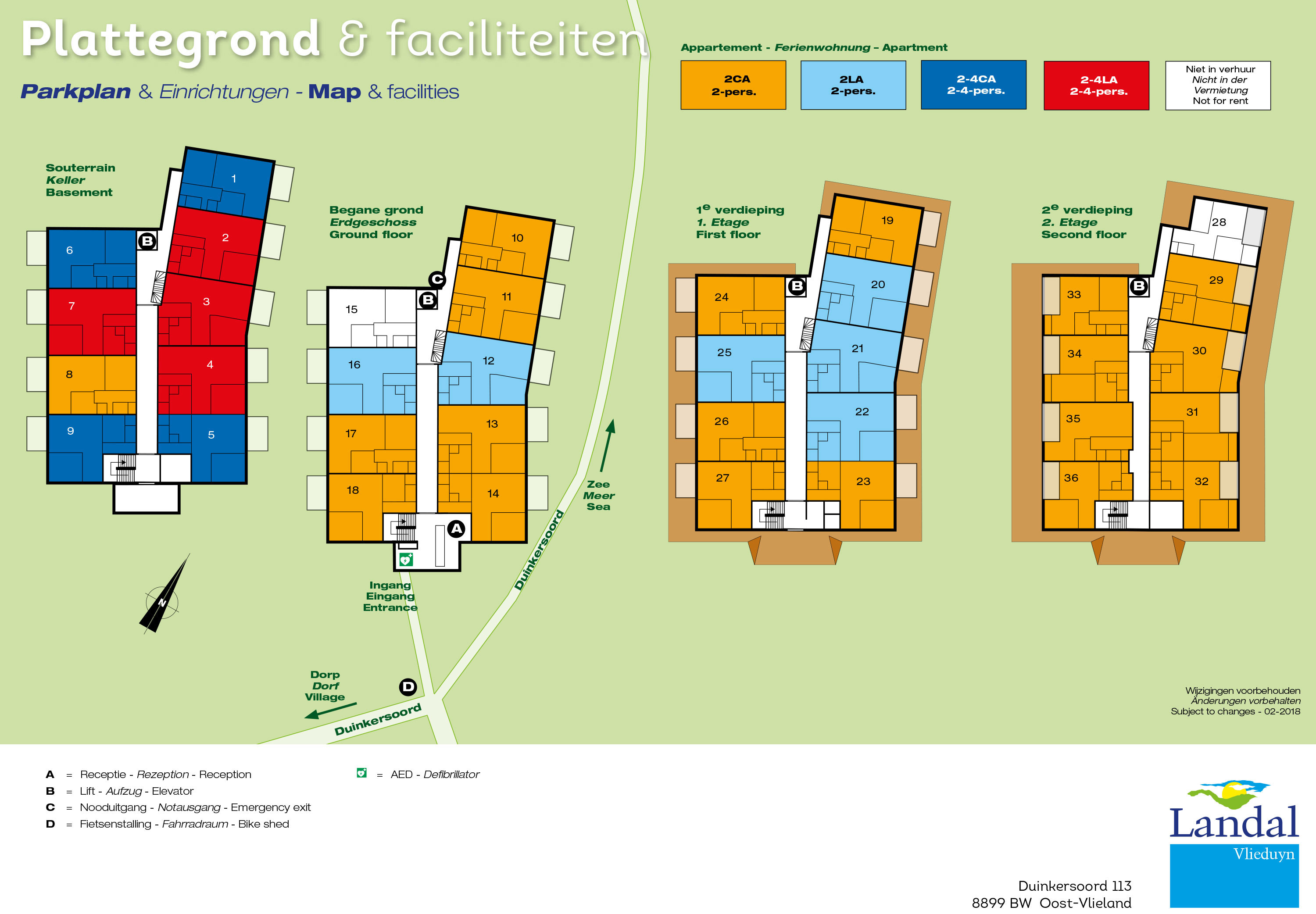 Plattegrond Landal Vlieduyn