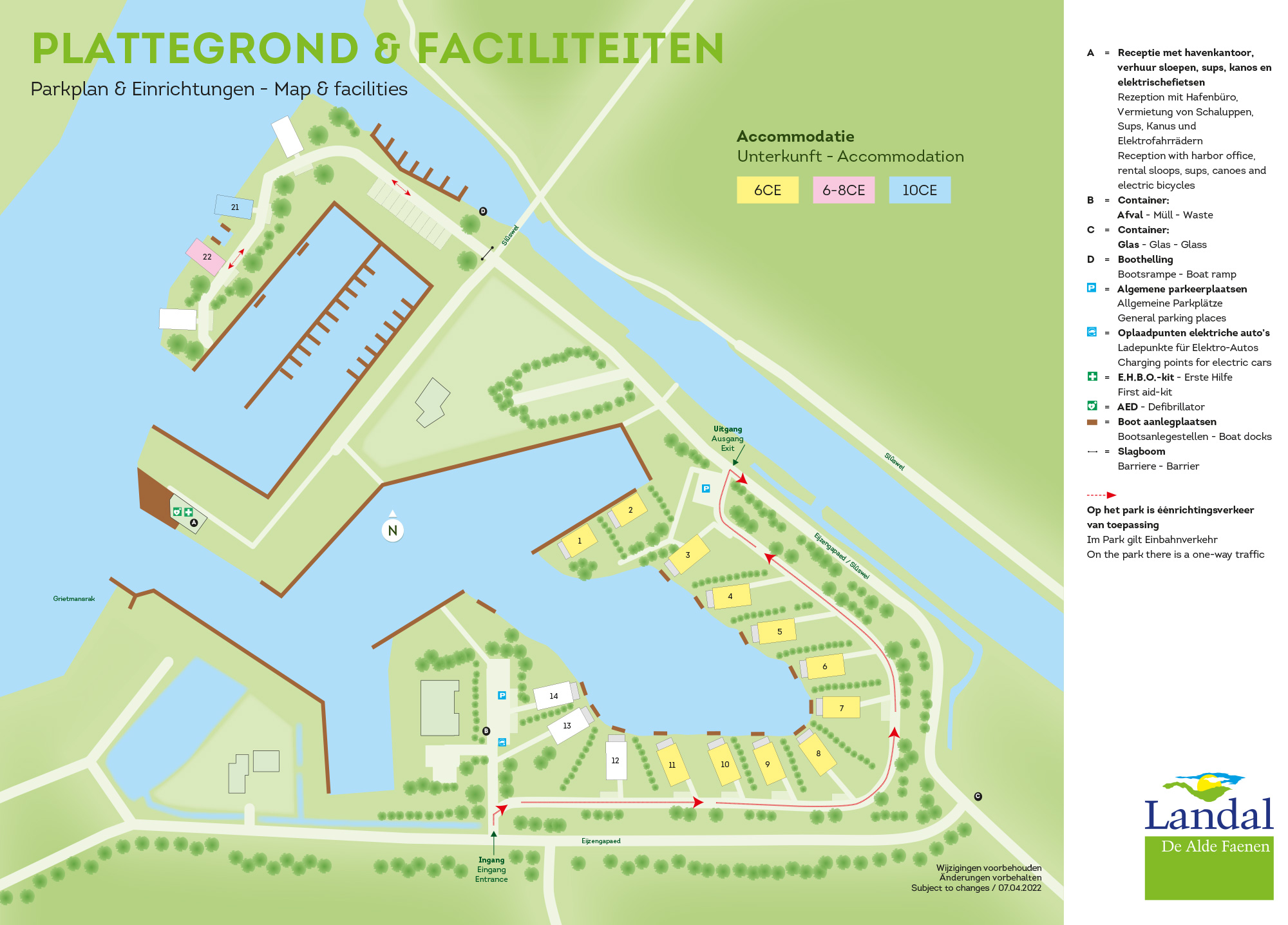 Plattegrond Landal Waterpark de Alde Feanen