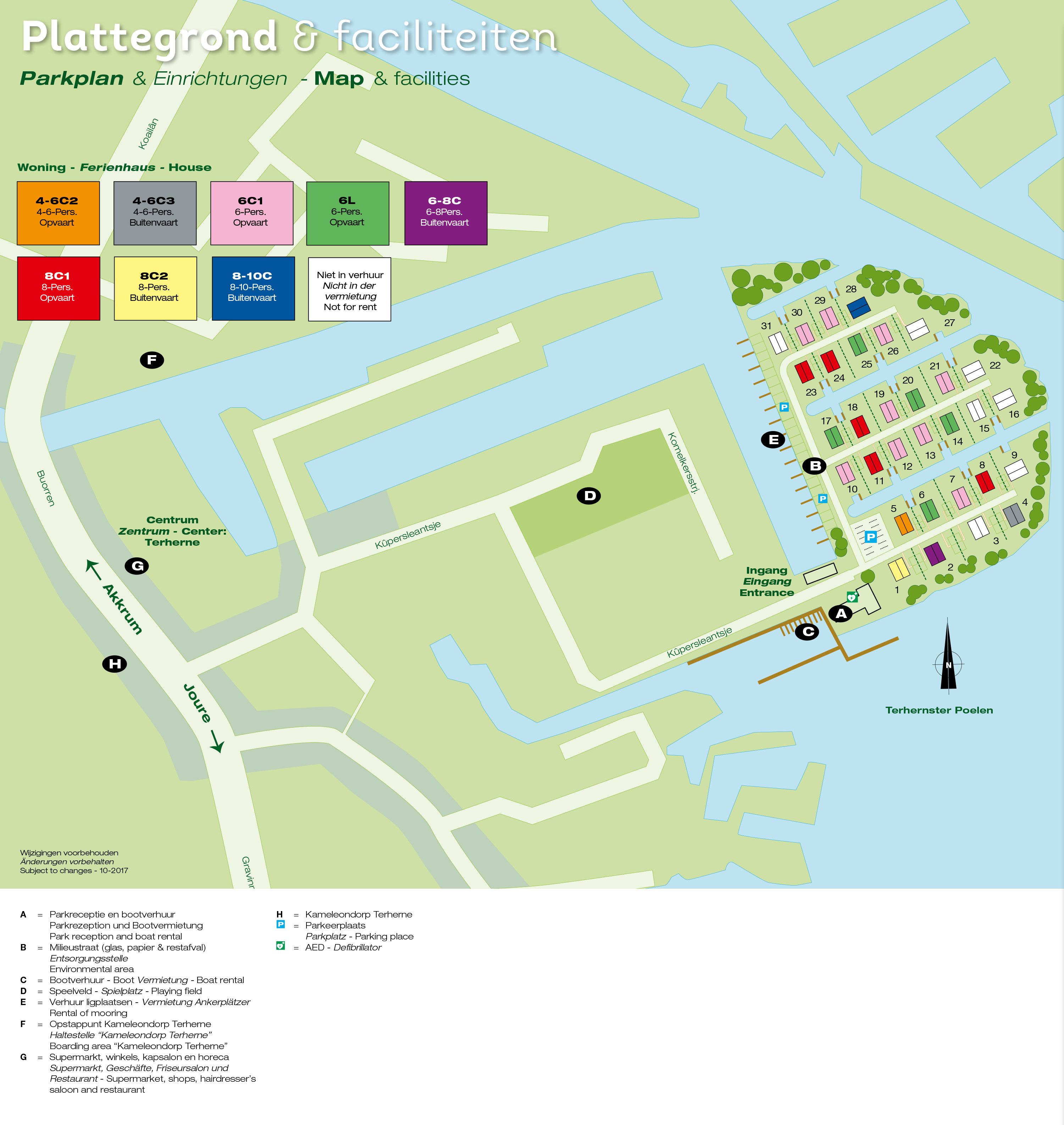 Plattegrond Landal Waterpark Terherne