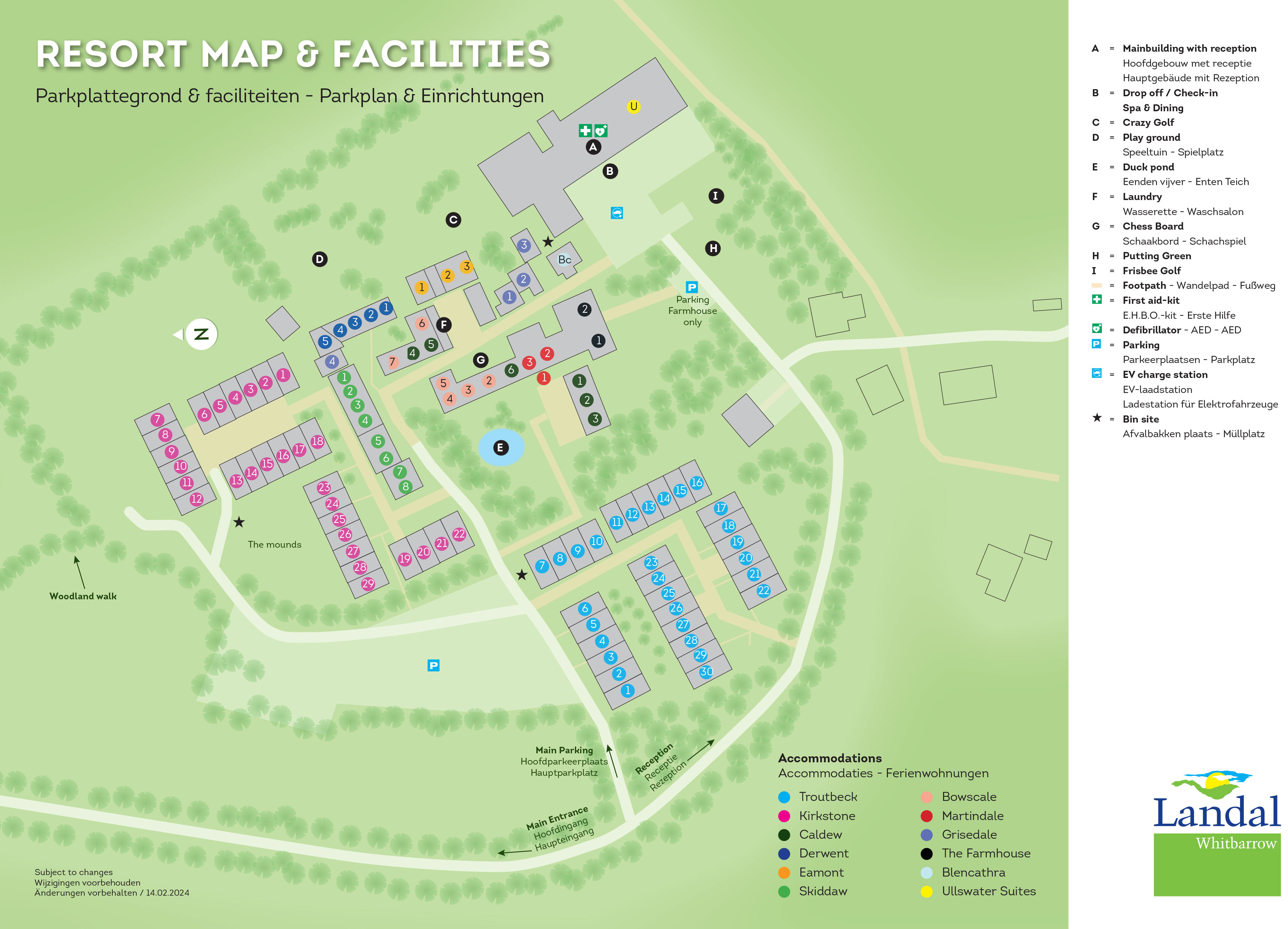 Plattegrond Landal Whitbarrow