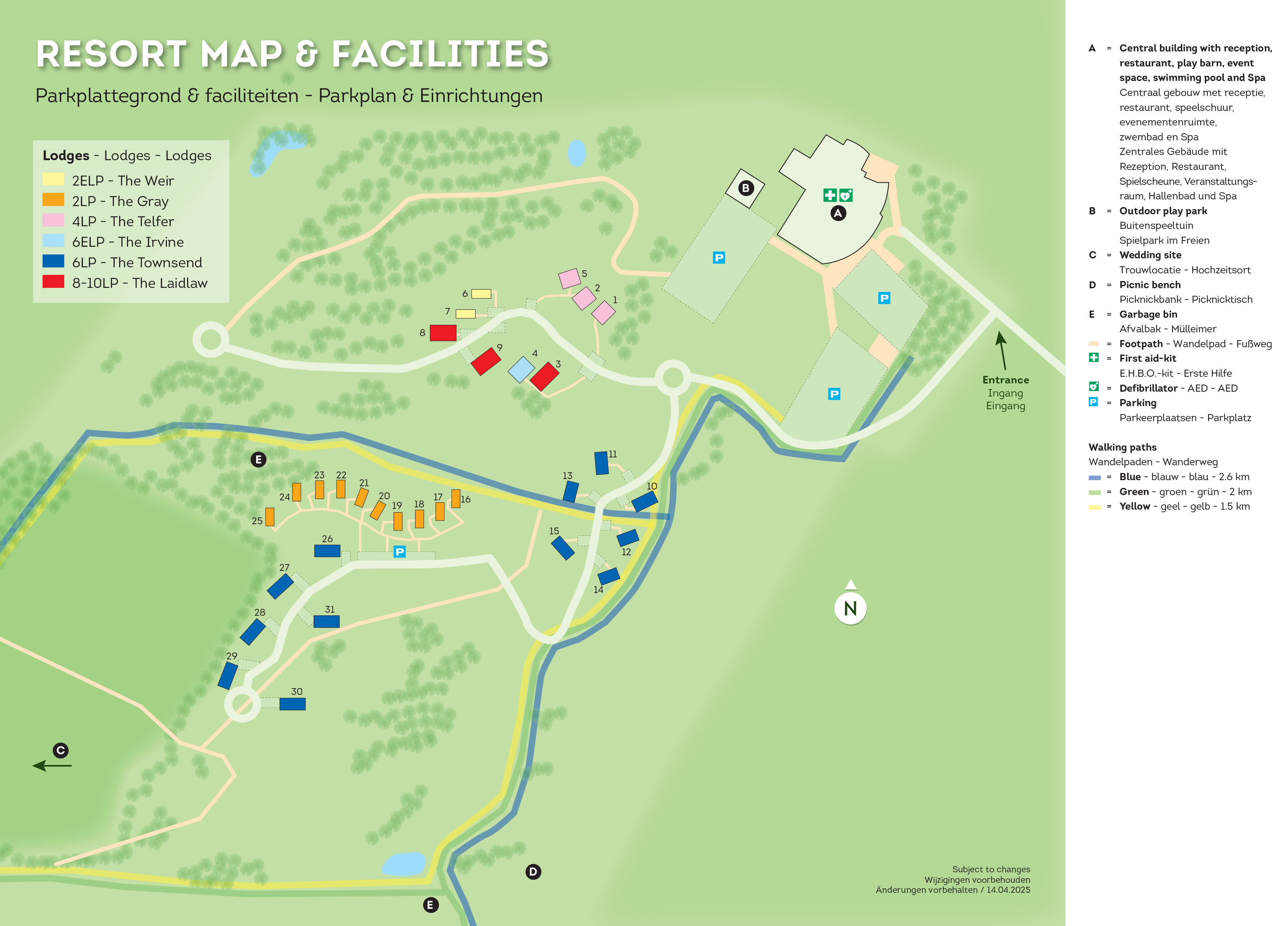 Plattegrond Landal Whitekirk Hill