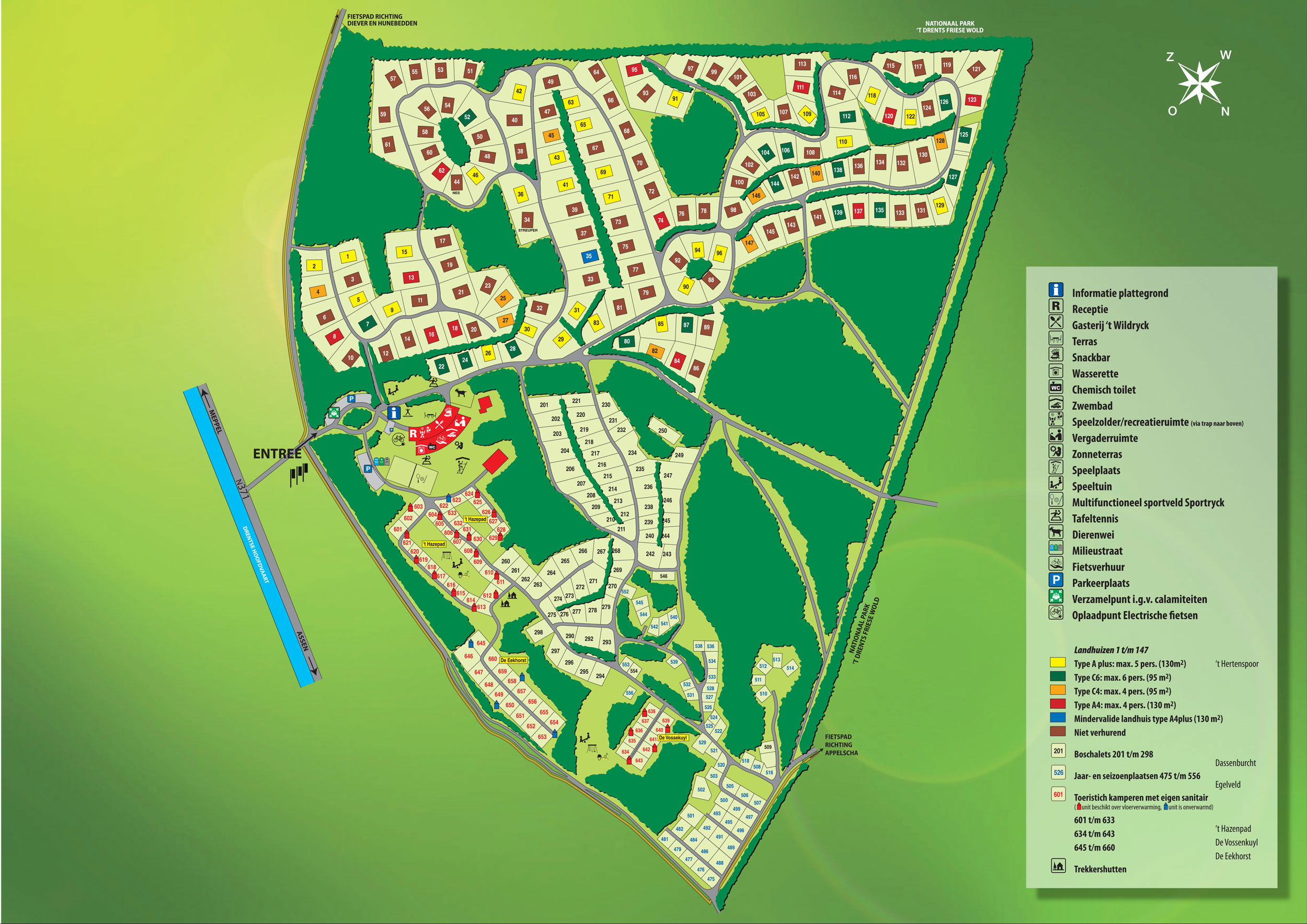 Plattegrond Landgoed 't Wildryck