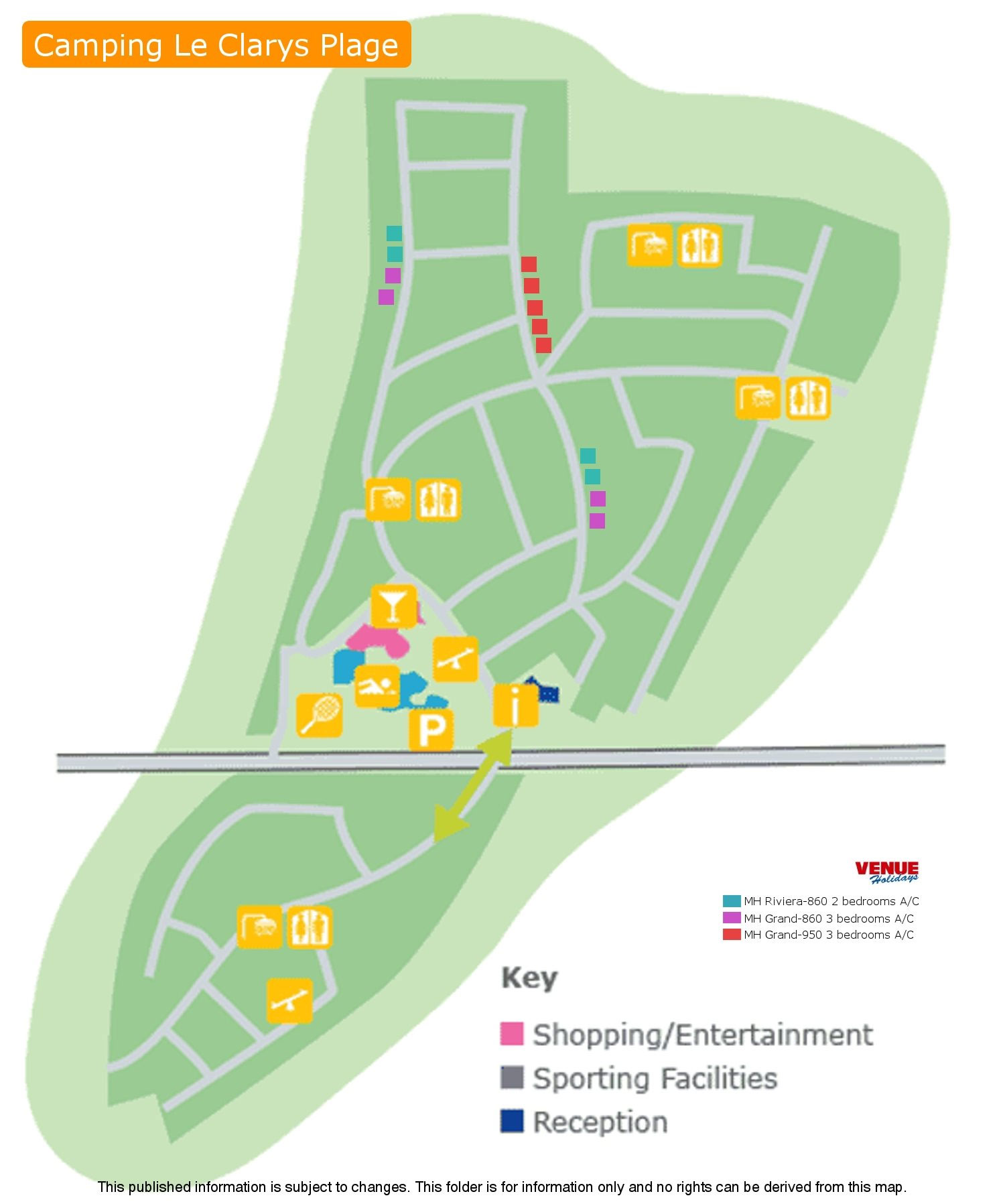 Plattegrond Le Domaine du Clarys - Le Clarys Plage