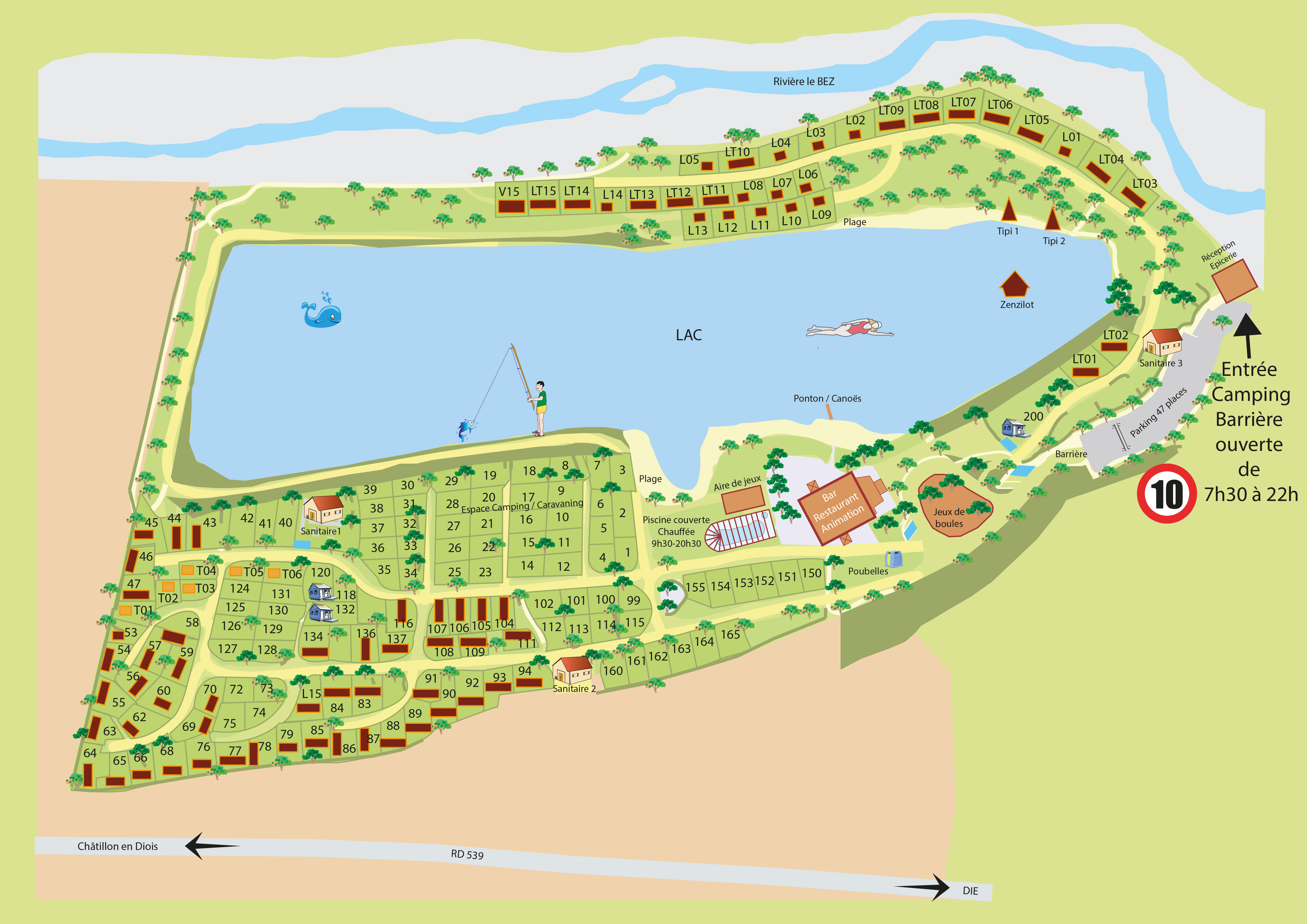 Plattegrond Le Lac Bleu