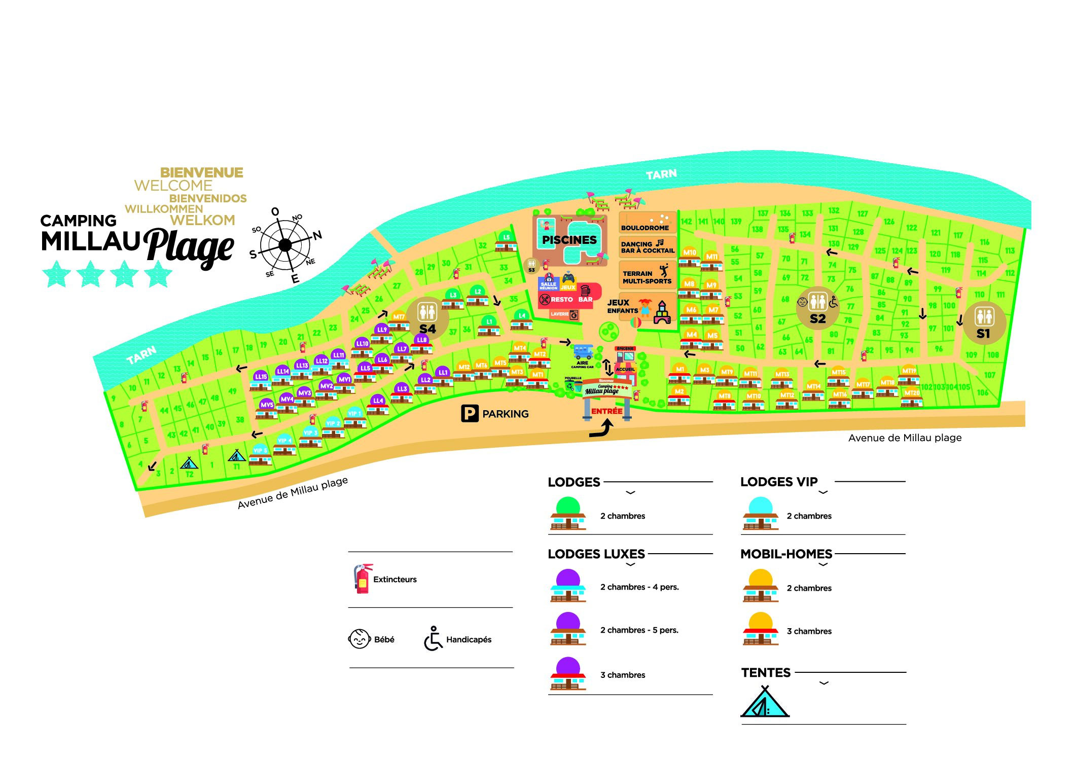 Plattegrond Le Millau Plage