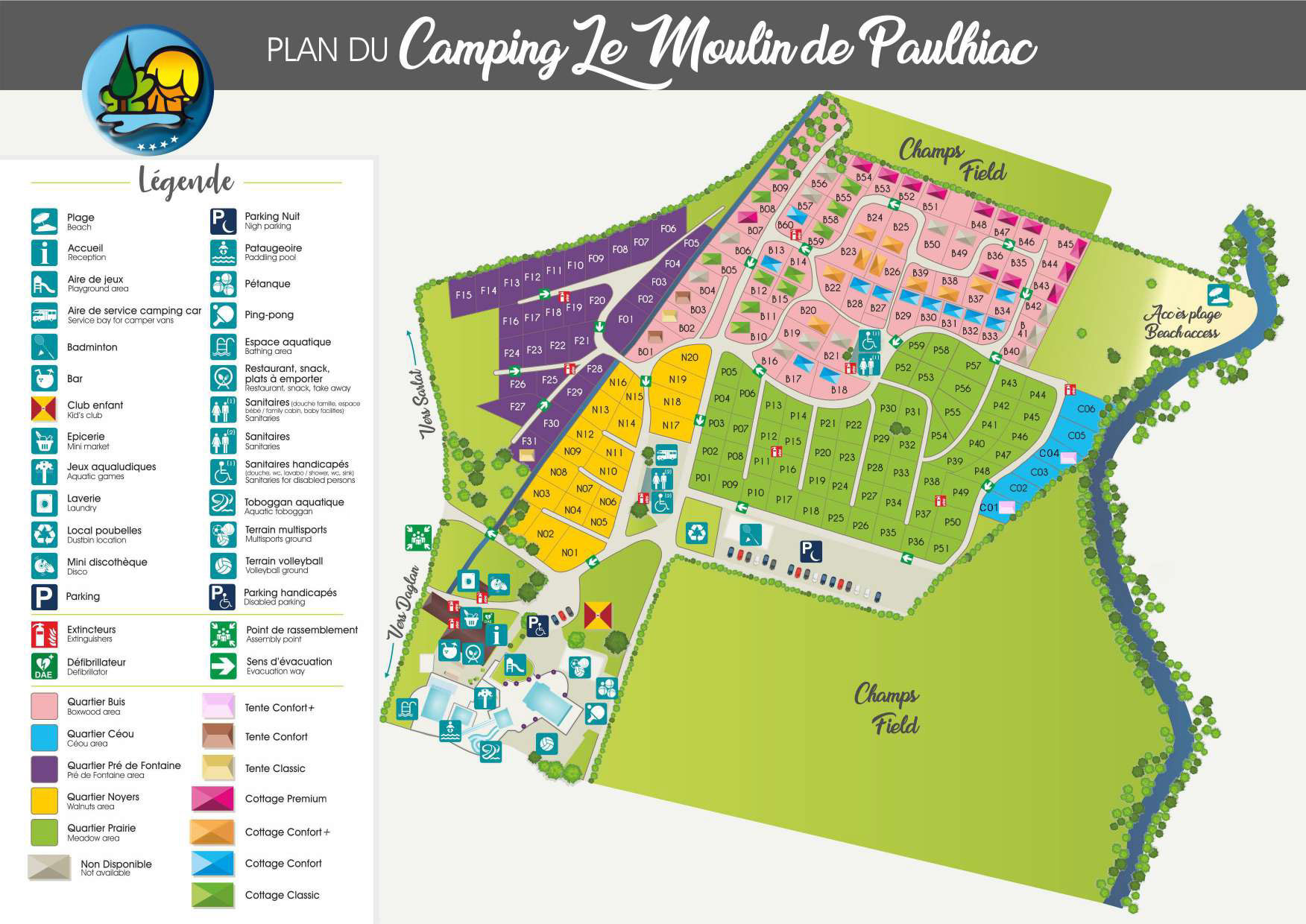 Plattegrond Le Moulin de Paulhiac