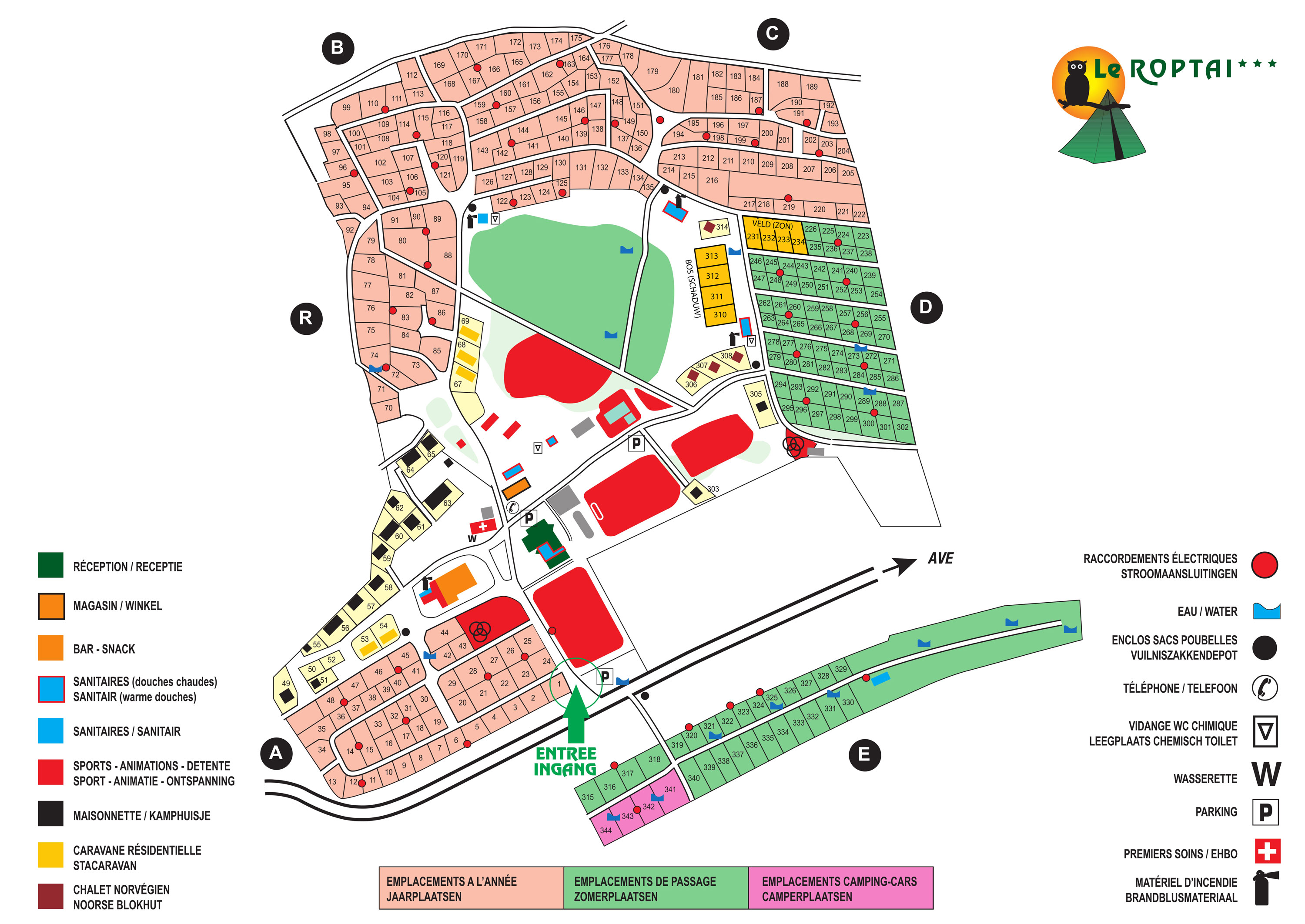 Plattegrond Le Roptai