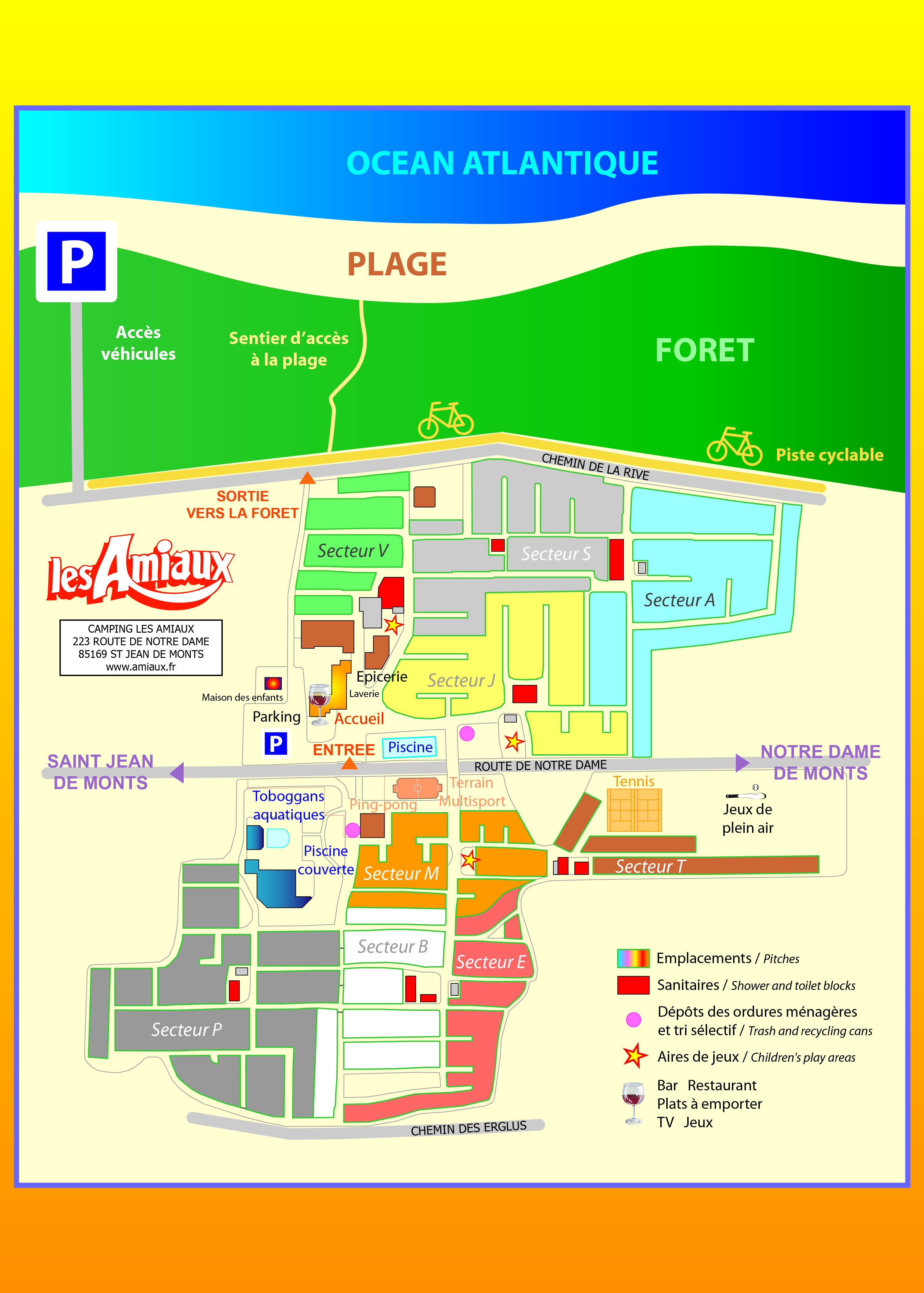 Plattegrond Les Amiaux