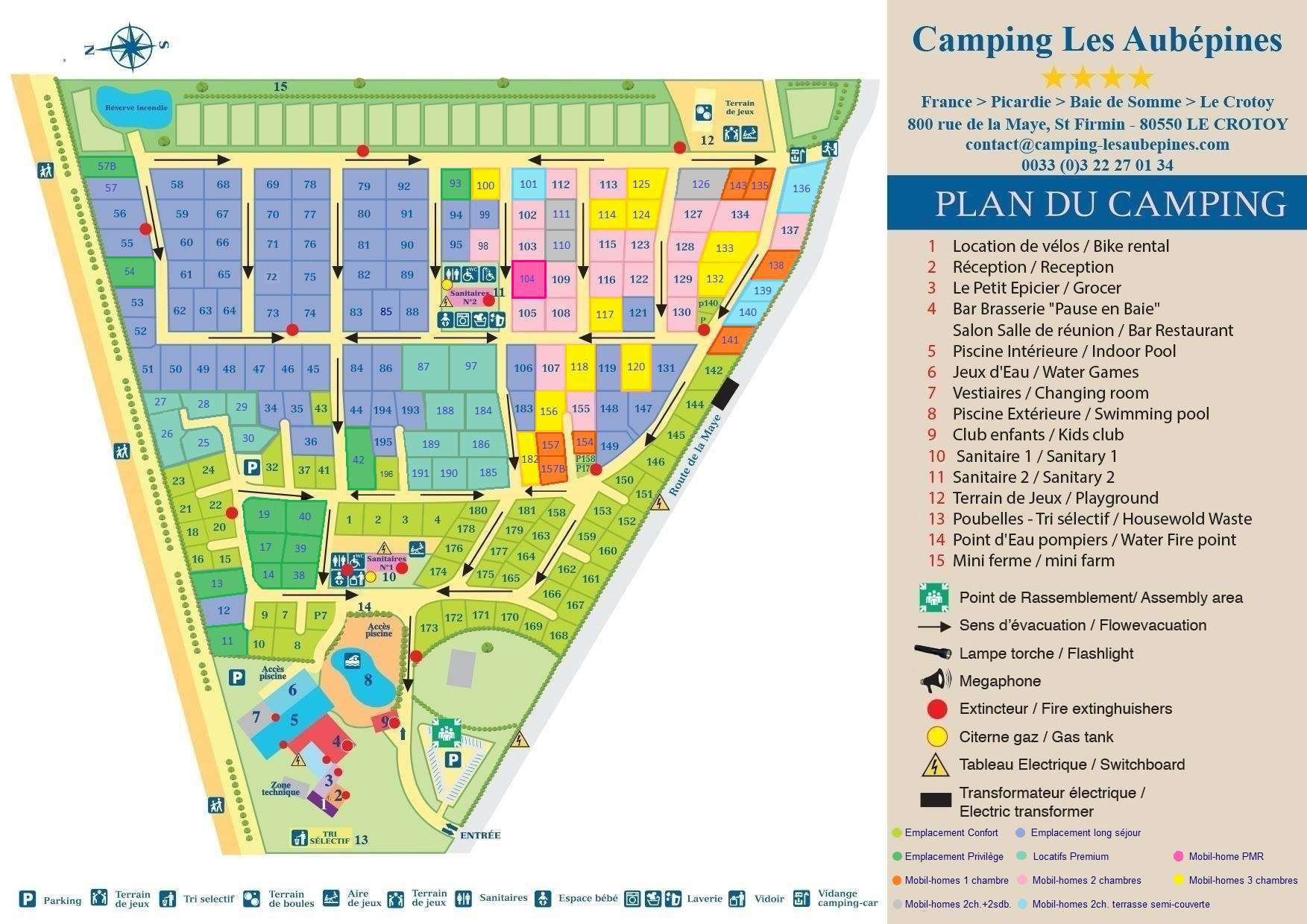 Plattegrond Les Aubépines