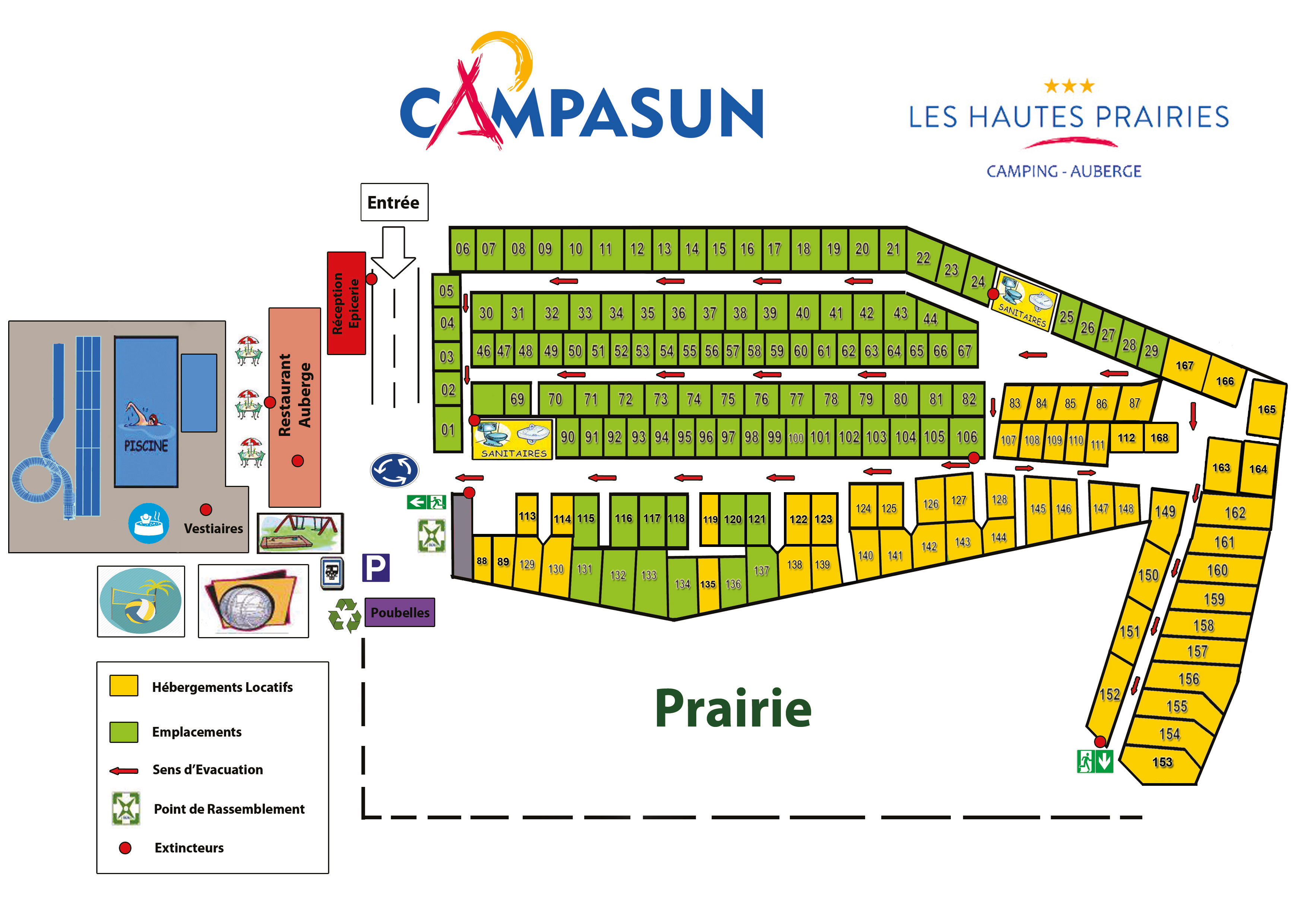 Plattegrond Les Hautes Prairies