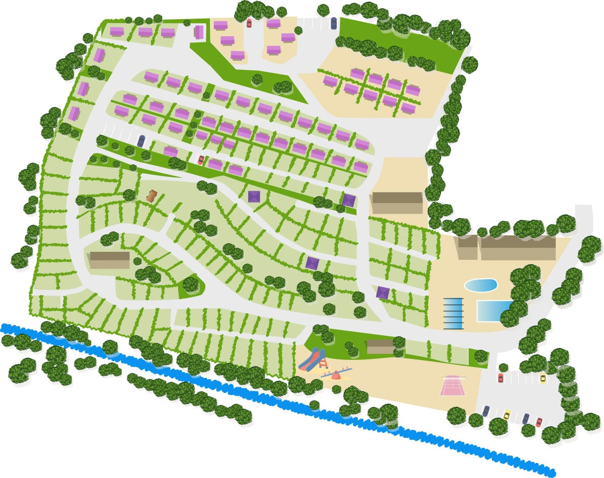 Plattegrond Les Jardins de Privas 