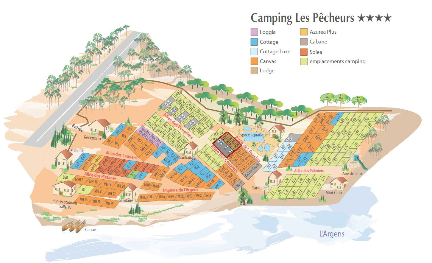 Plattegrond Les Pêcheurs