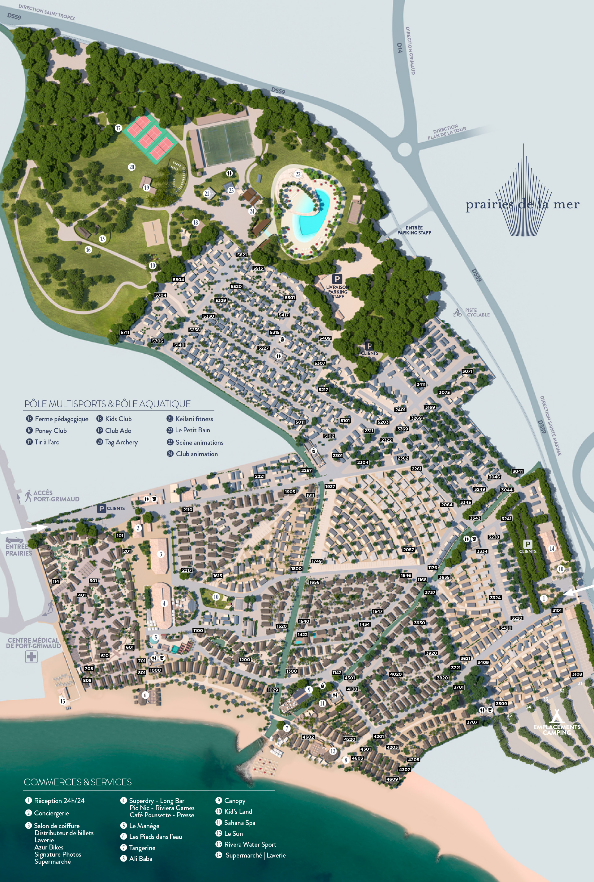 Plattegrond Les Prairies de la Mer (Côte d'Azur)