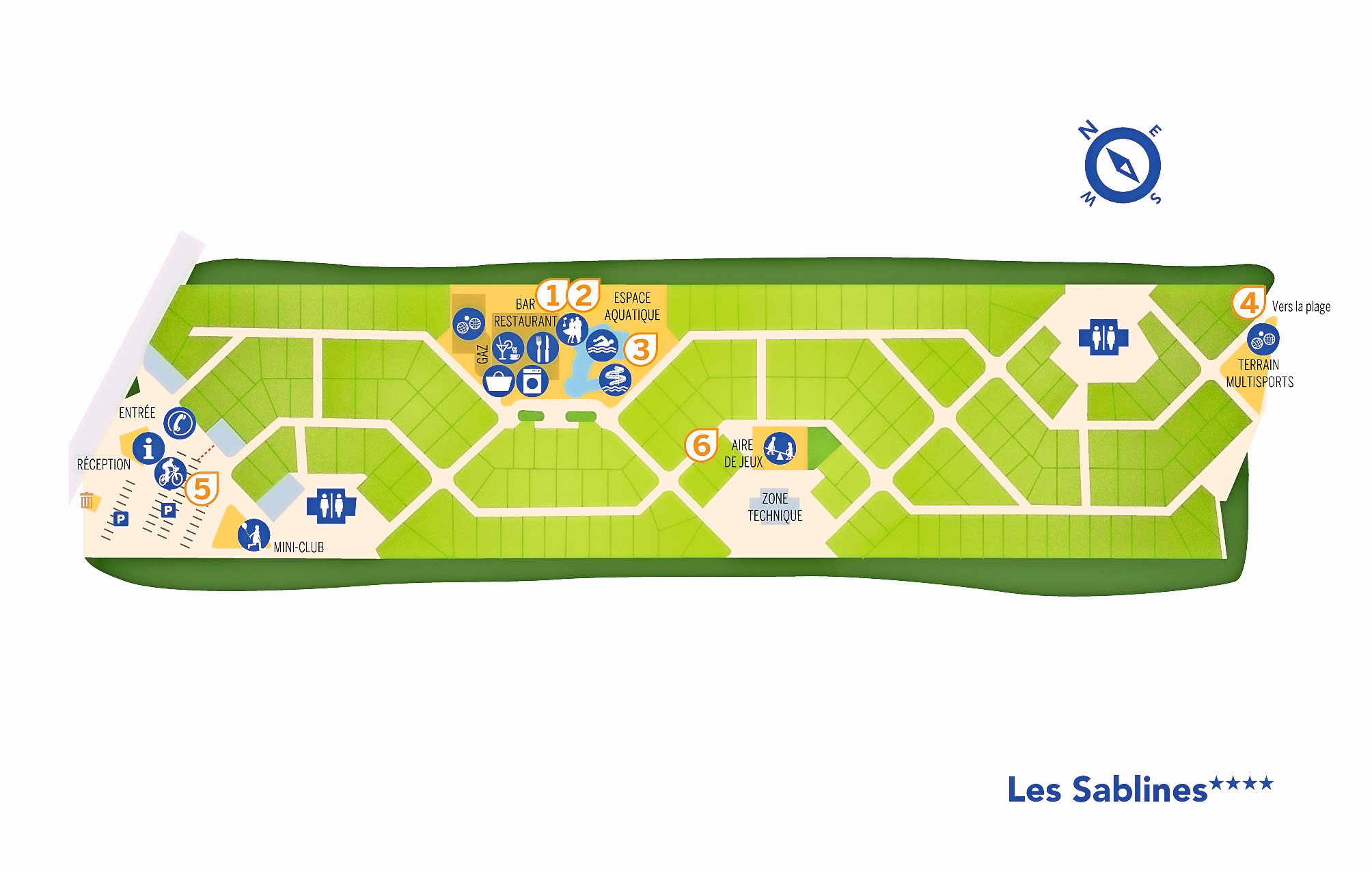 Plattegrond Les Sablines