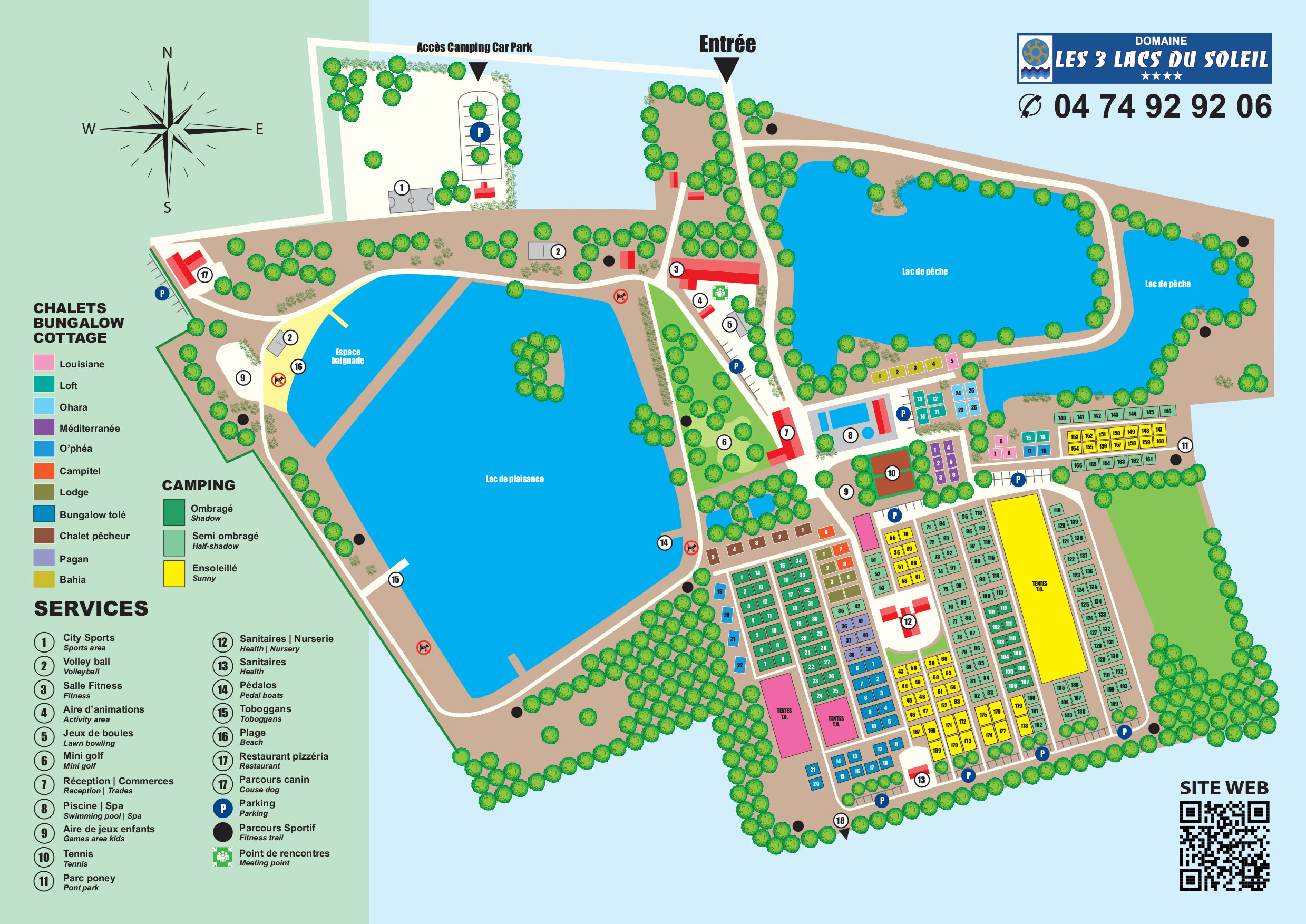 Plattegrond Les Trois Lacs du Soleil