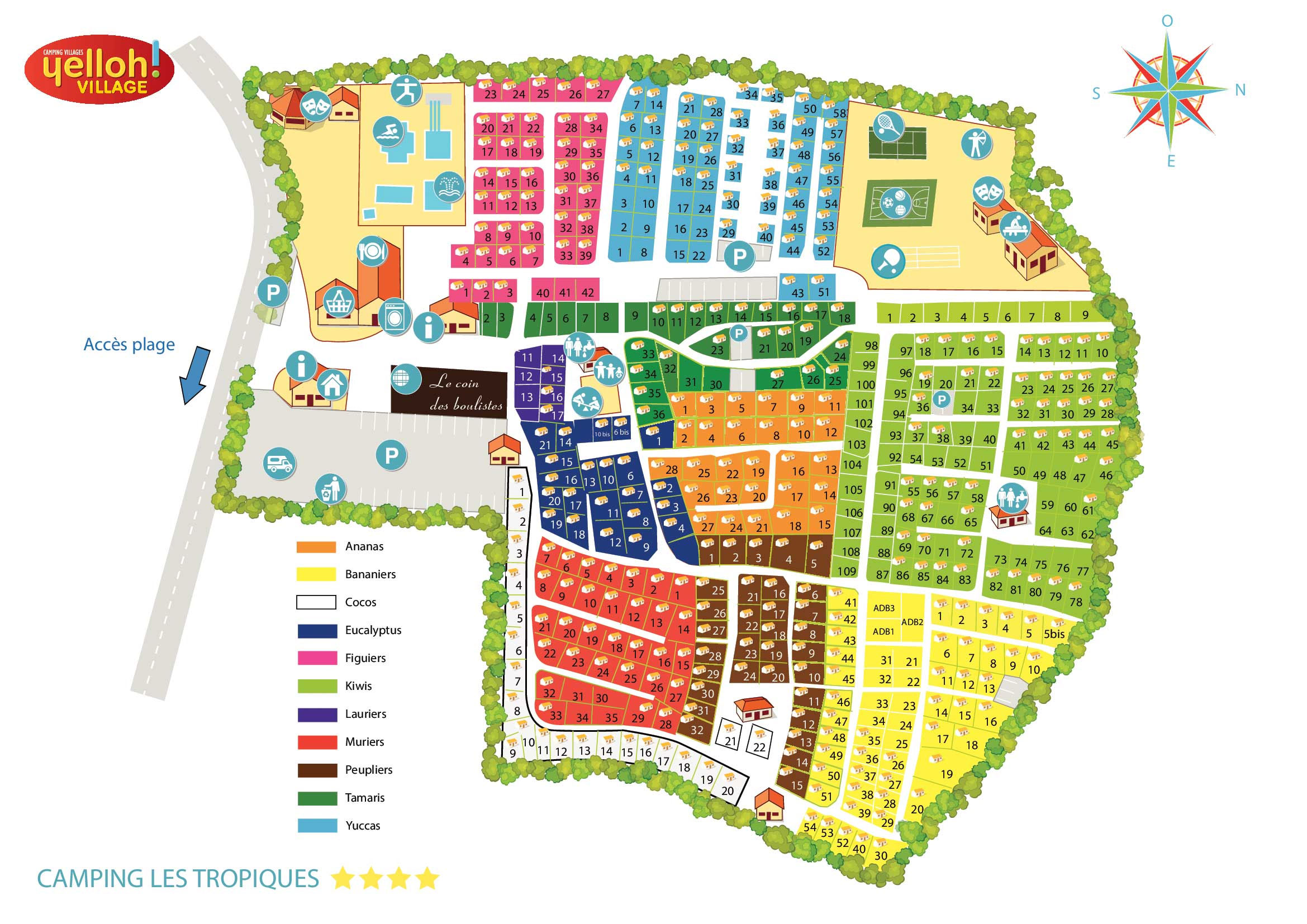 Plattegrond Les Tropiques