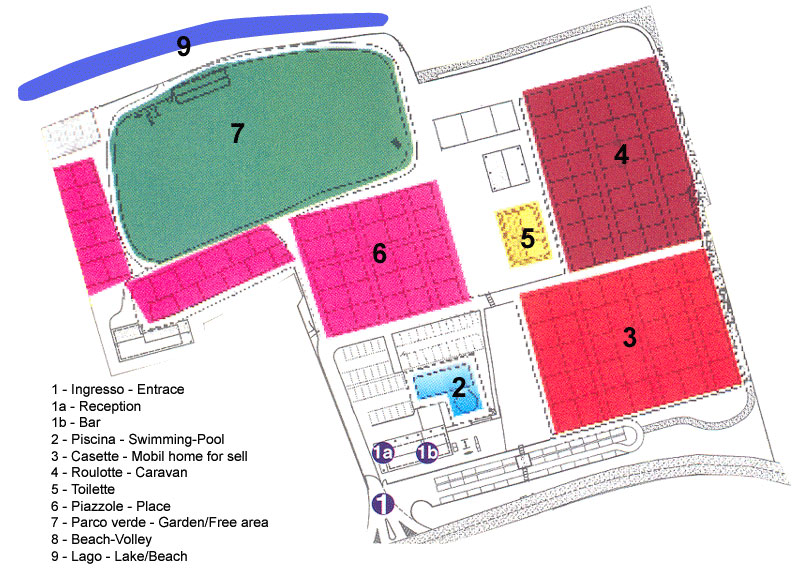 Plattegrond Lido Okay (Lago Maggiore)