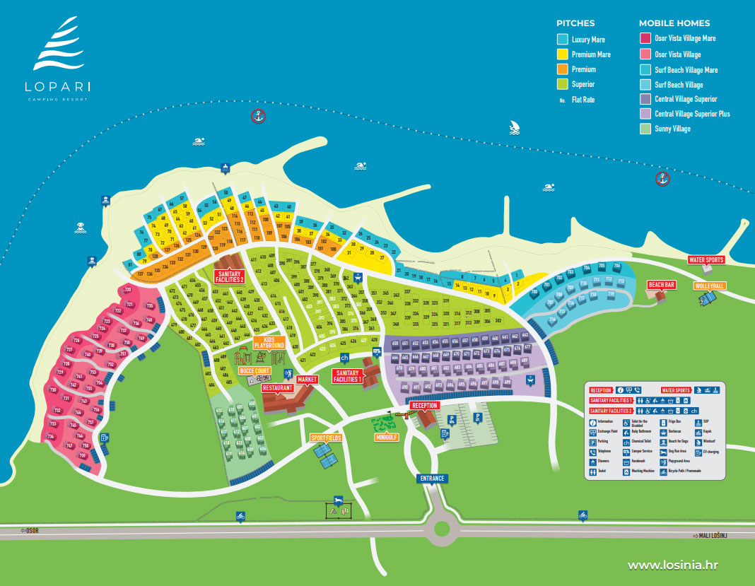 Plattegrond Lopari Camping Resort