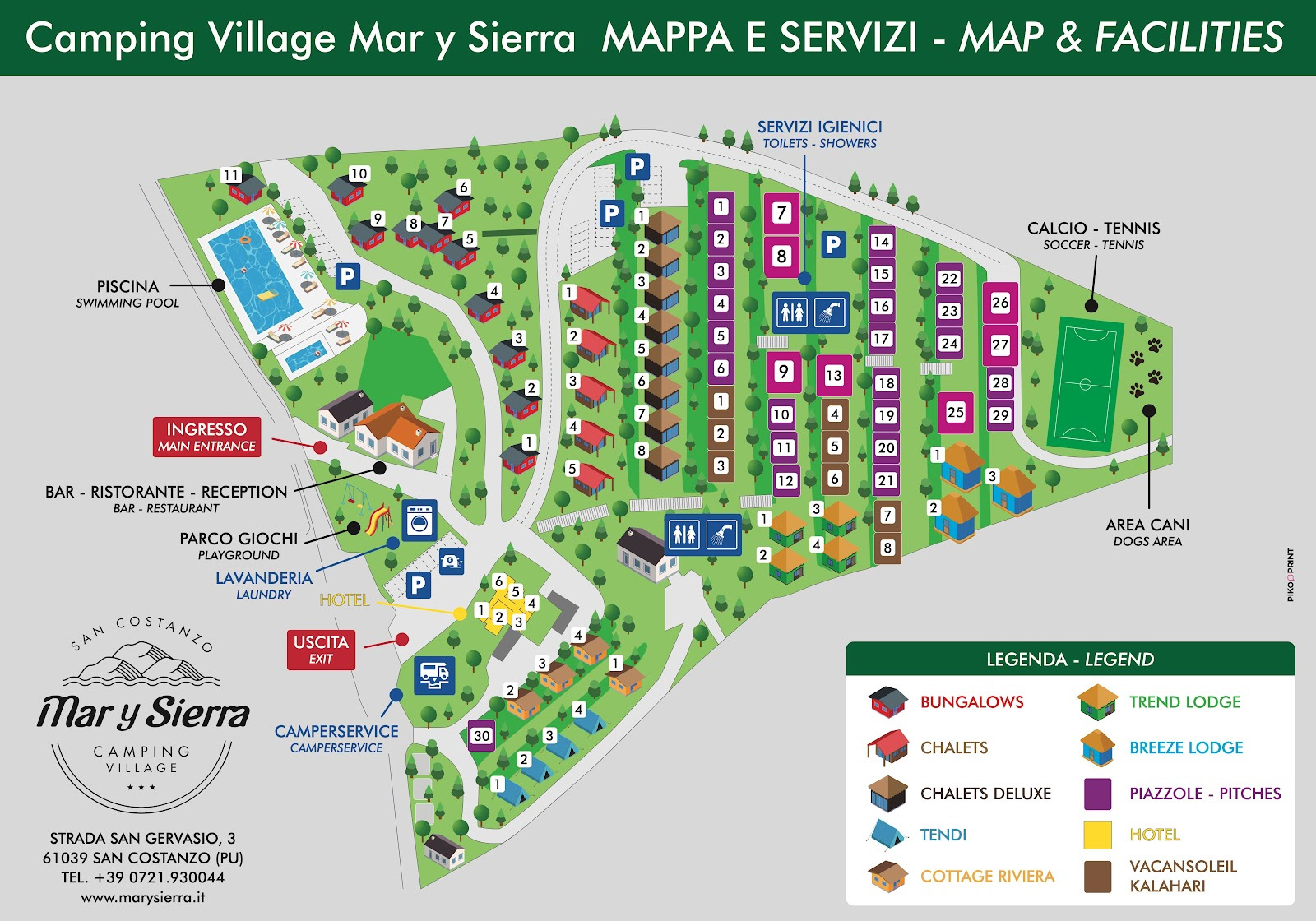 Plattegrond Mar y Sierra