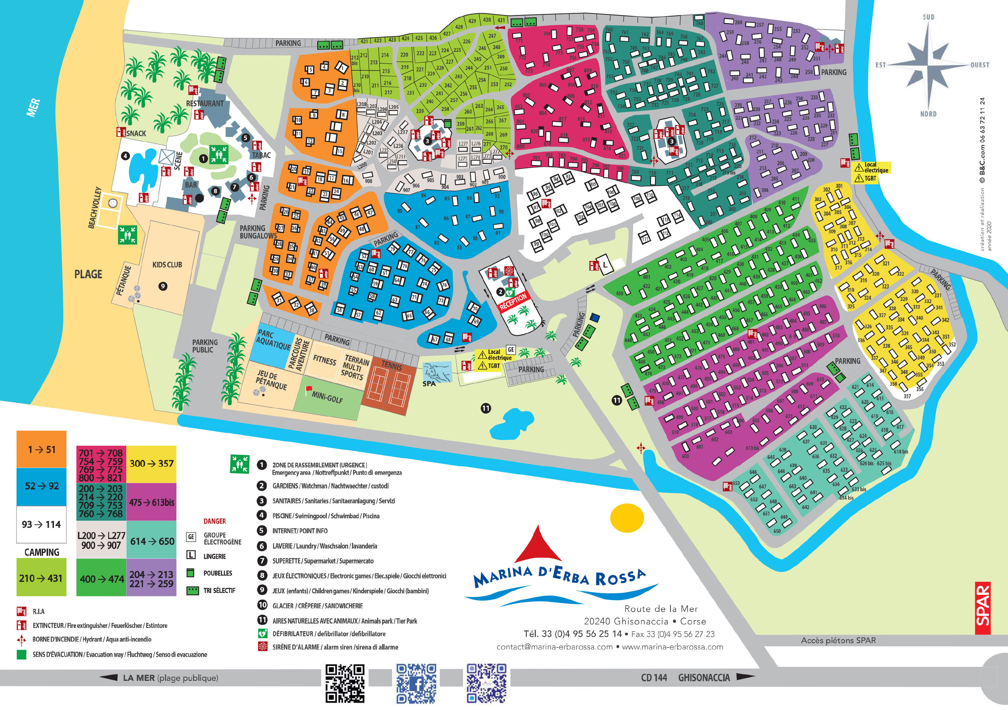 Plattegrond Marina d'Erba Rossa