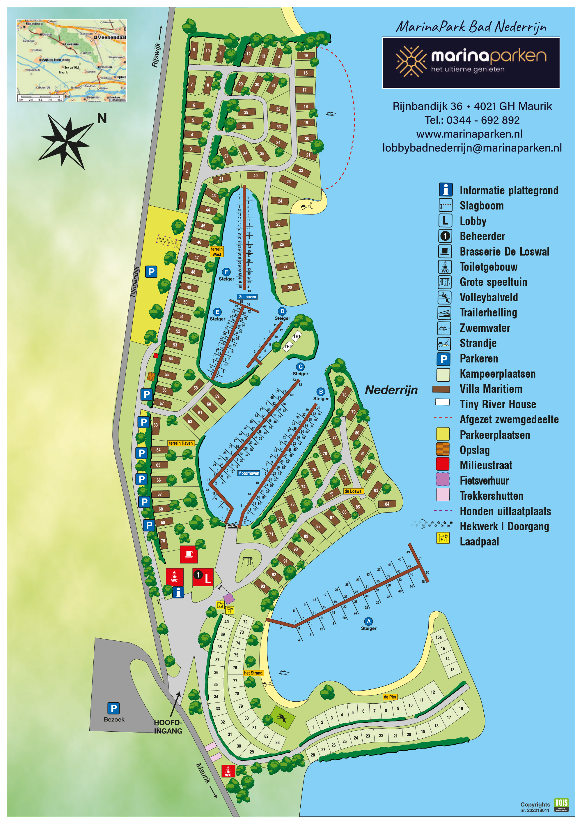 Plattegrond MarinaPark Bad Nederrijn