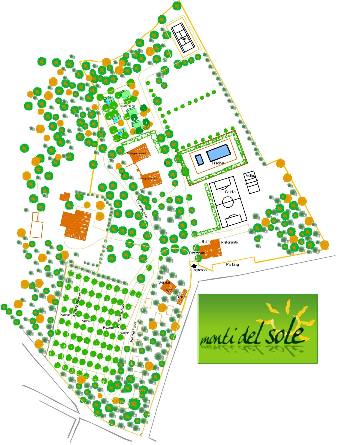 Plattegrond Monti del Sole