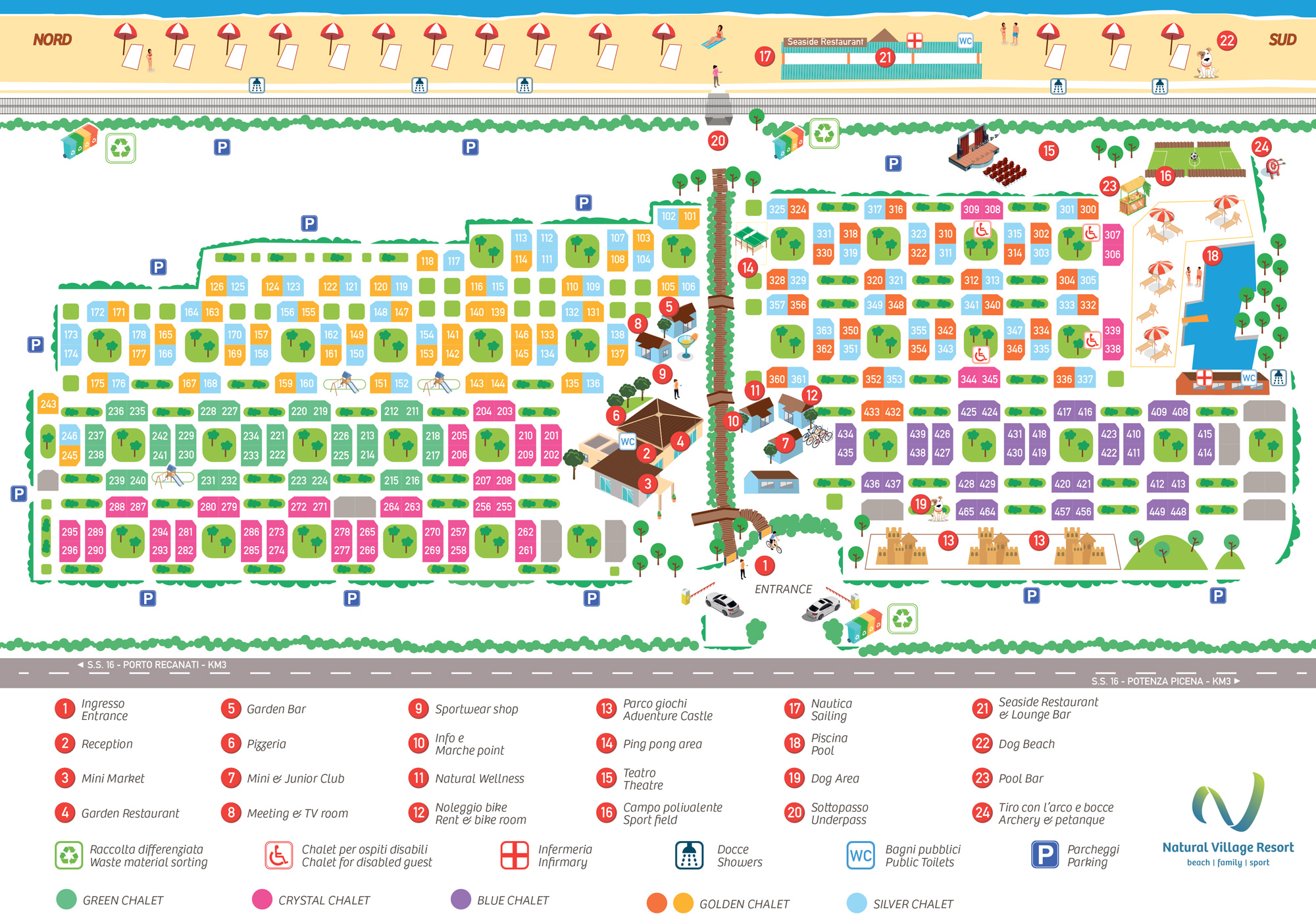 Plattegrond Natural Village Resort