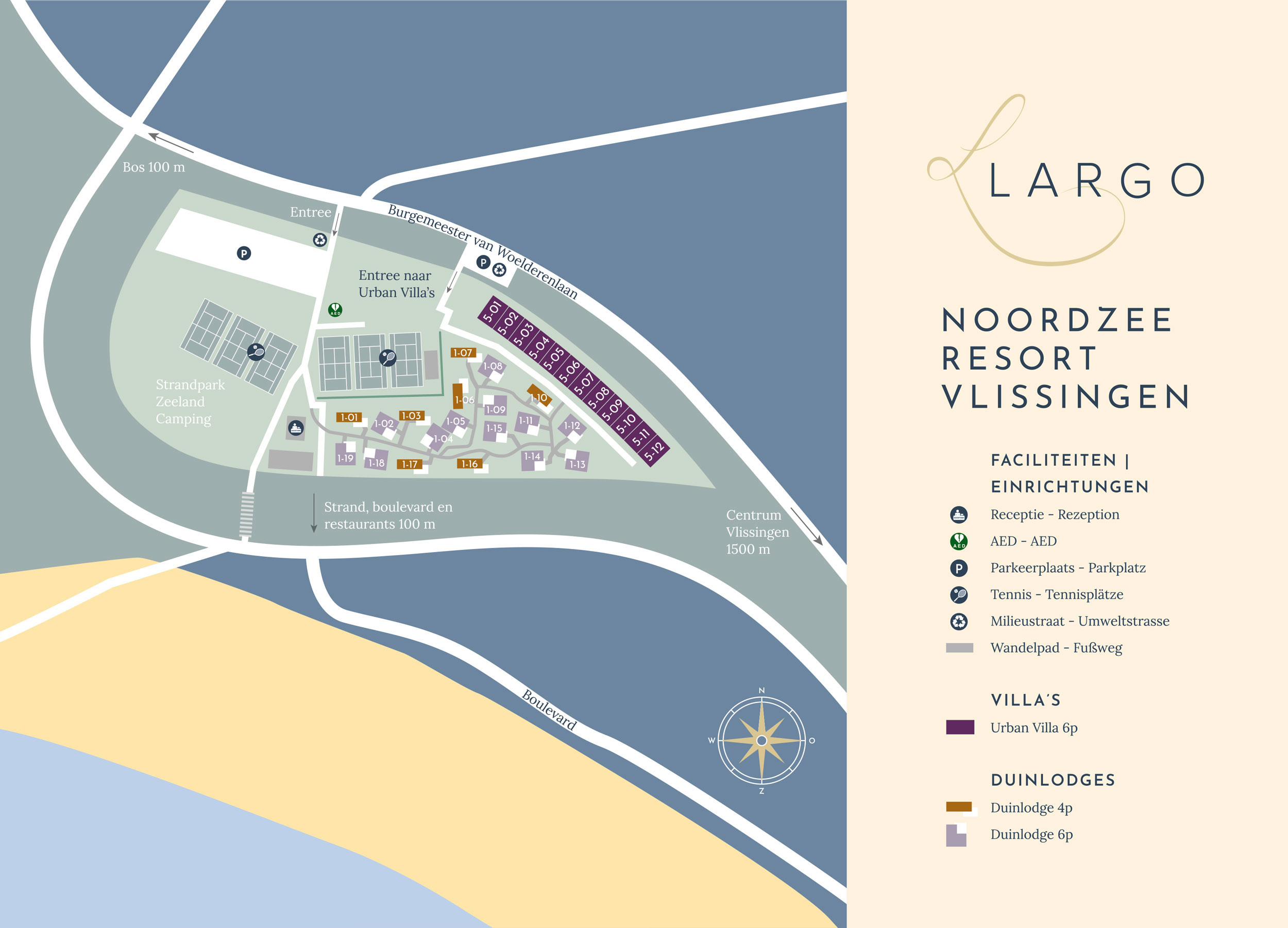 Plattegrond Noordzee Resort Vlissingen